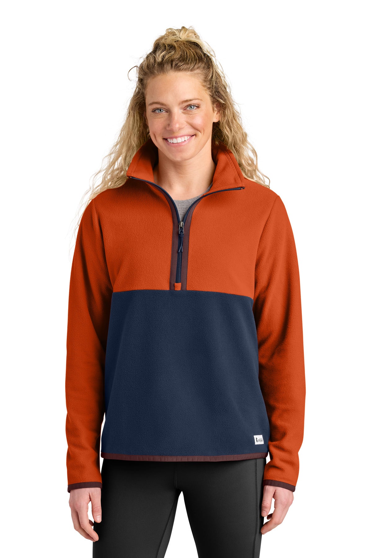 Custom Canyon/ Maritime Women's Amado 1/2-Zip Fleece COTOW1692, personalized by SanCanDo Swag in Argyle, TX