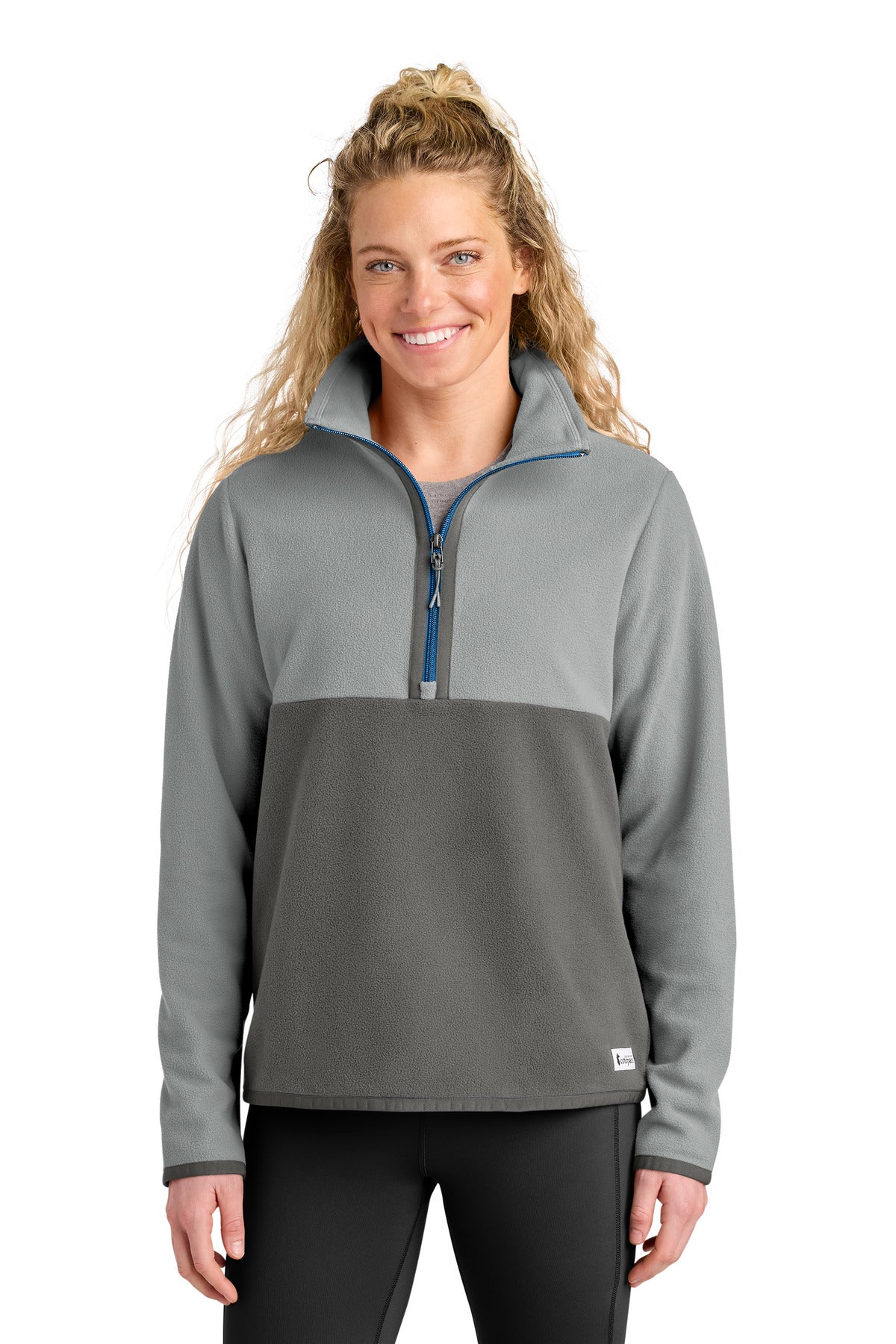 Custom Smoke/ Cinder Women's Amado 1/2-Zip Fleece COTOW1692, personalized by SanCanDo Swag in Argyle, TX