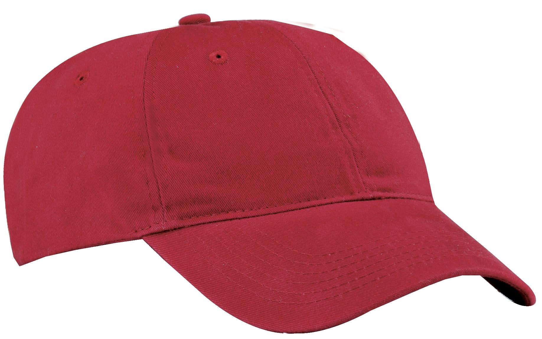 Custom Red Brushed Twill Low Profile Cap CP77, personalized by SanCanDo Swag in Argyle, TX
