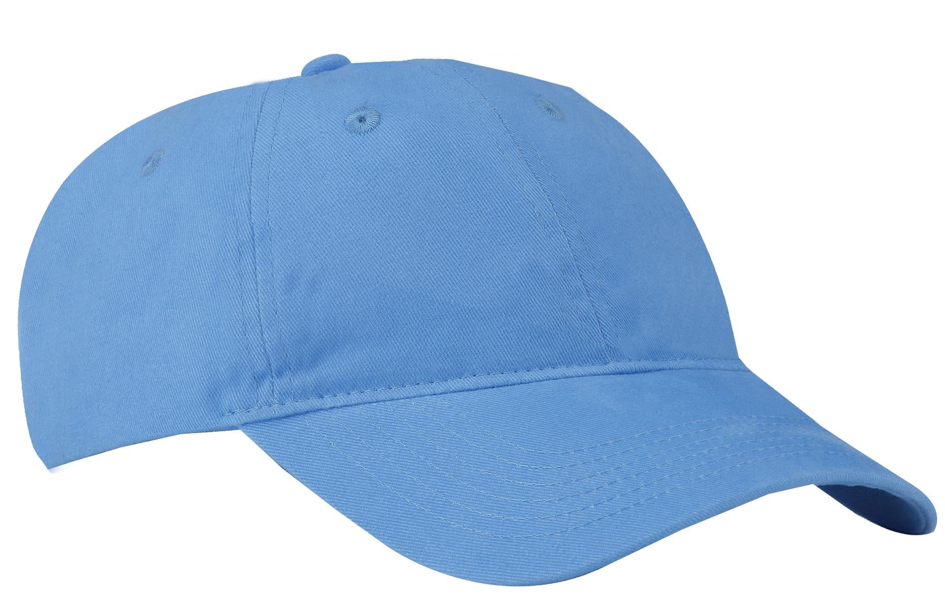 Custom Carolina Blue Brushed Twill Low Profile Cap CP77, personalized by SanCanDo Swag in Argyle, TX