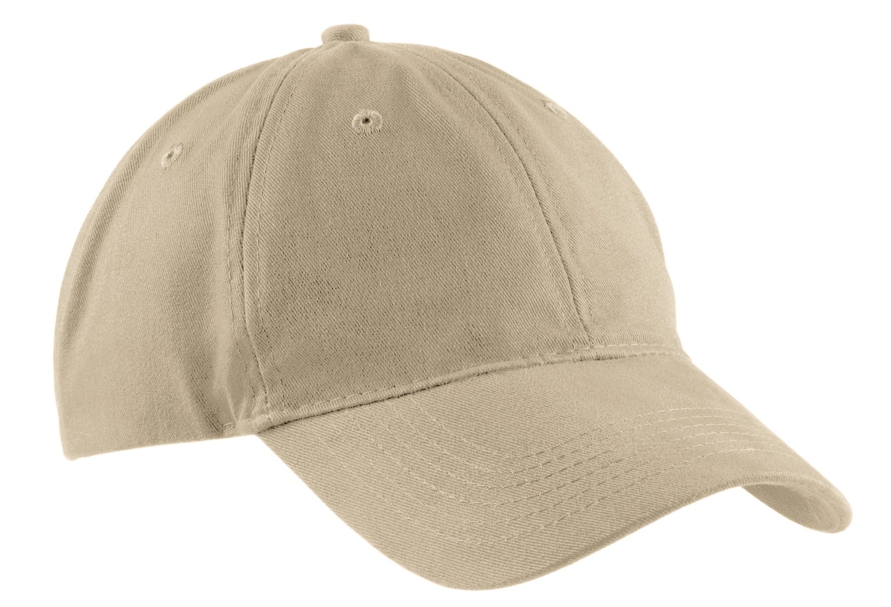 Custom Khaki Brushed Twill Low Profile Cap CP77, personalized by SanCanDo Swag in Argyle, TX