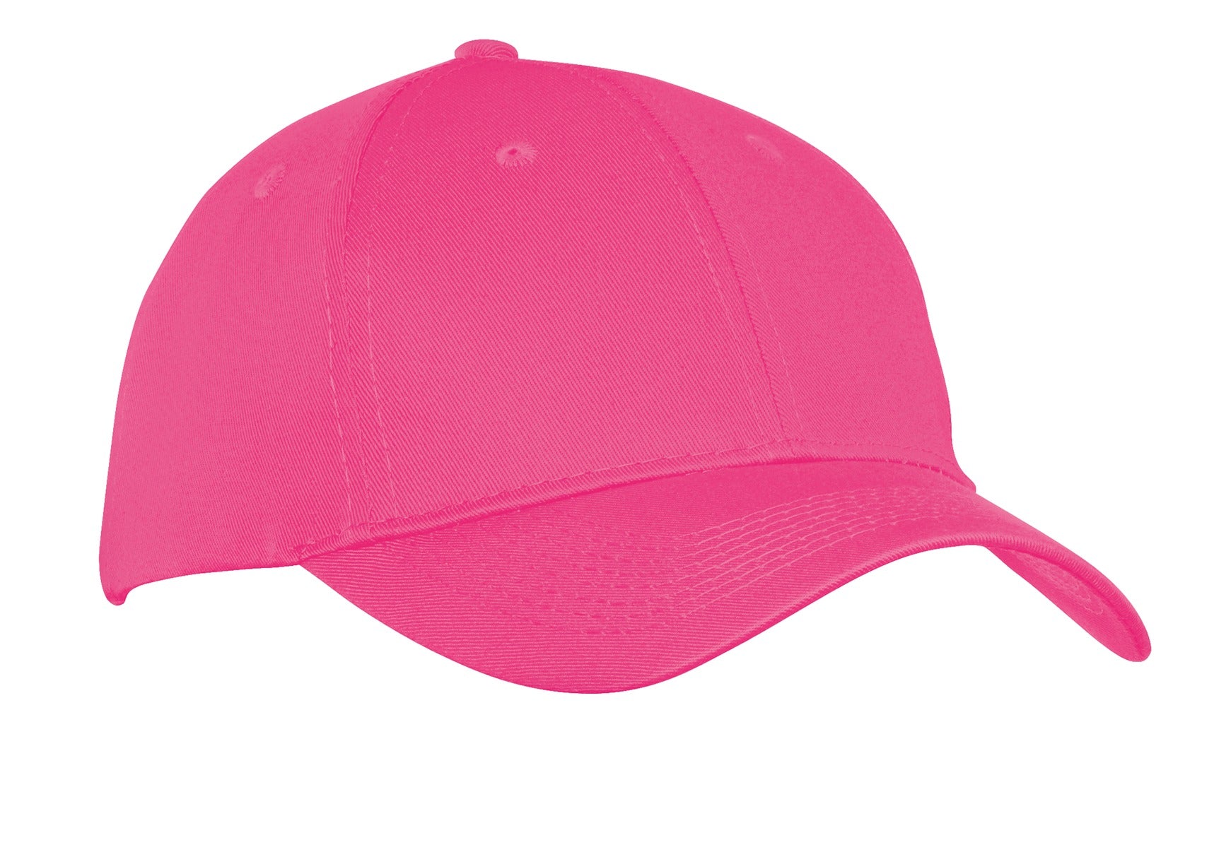 Custom Neon Pink Six-Panel Twill Cap CP80, personalized by SanCanDo Swag in Argyle, TX