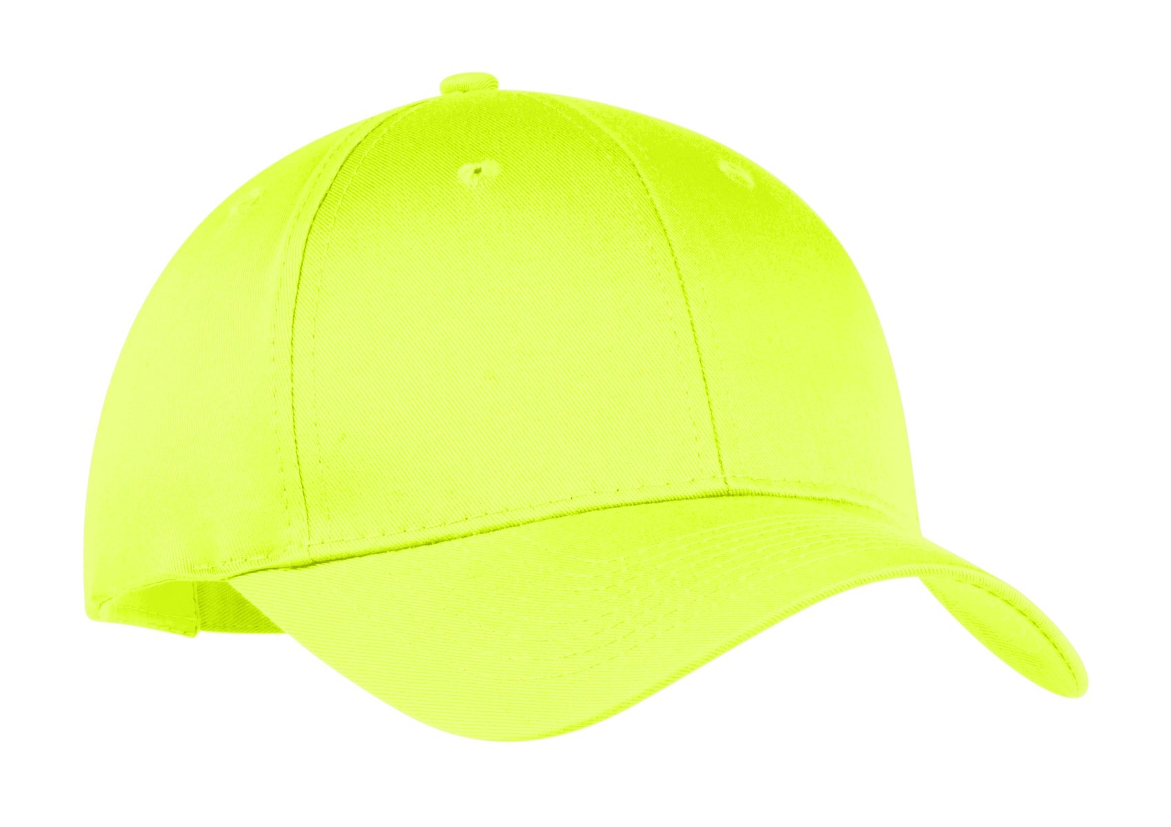 Custom Neon Yellow Six-Panel Twill Cap CP80, personalized by SanCanDo Swag in Argyle, TX
