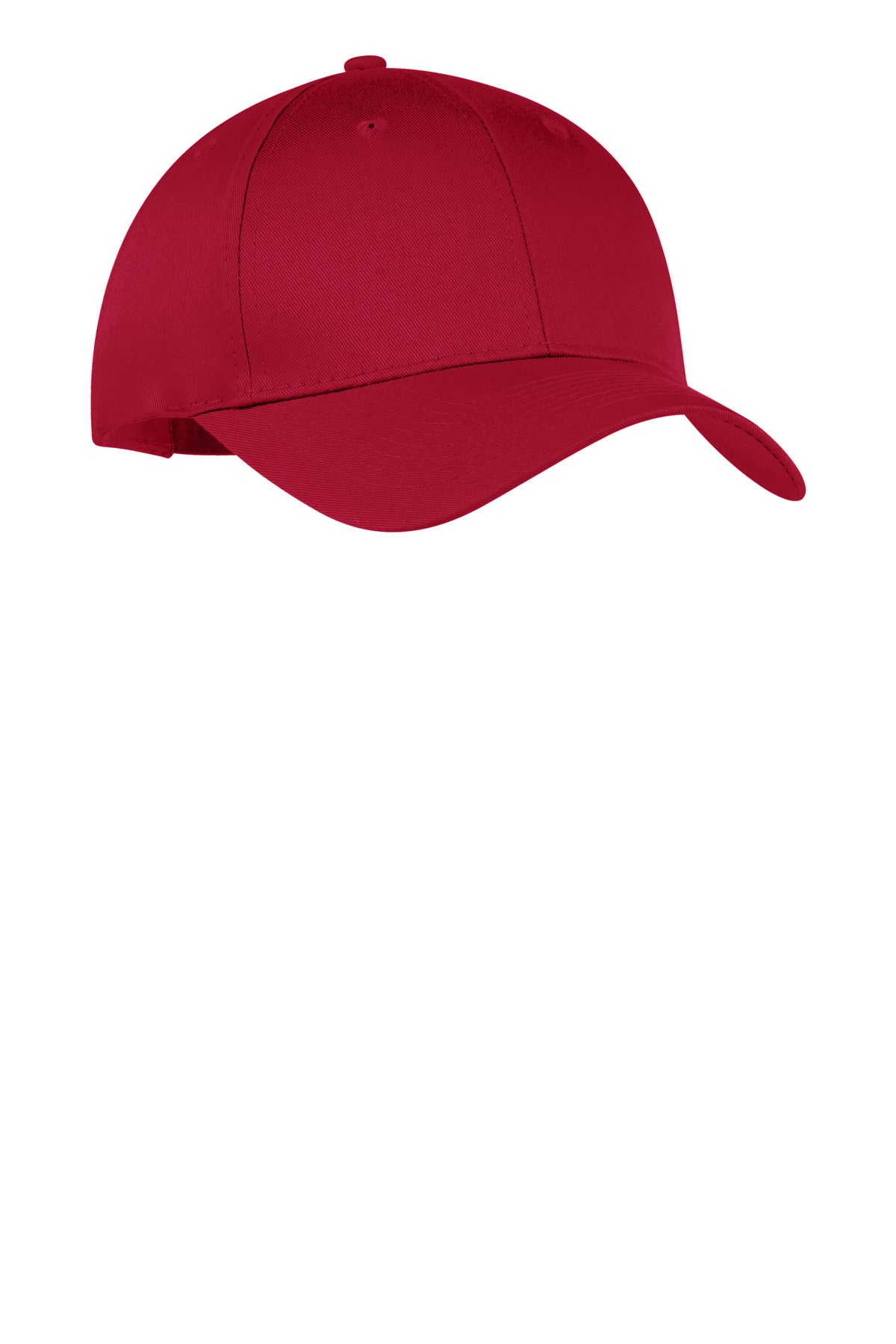 Custom Red Six-Panel Twill Cap CP80, personalized by SanCanDo Swag in Argyle, TX