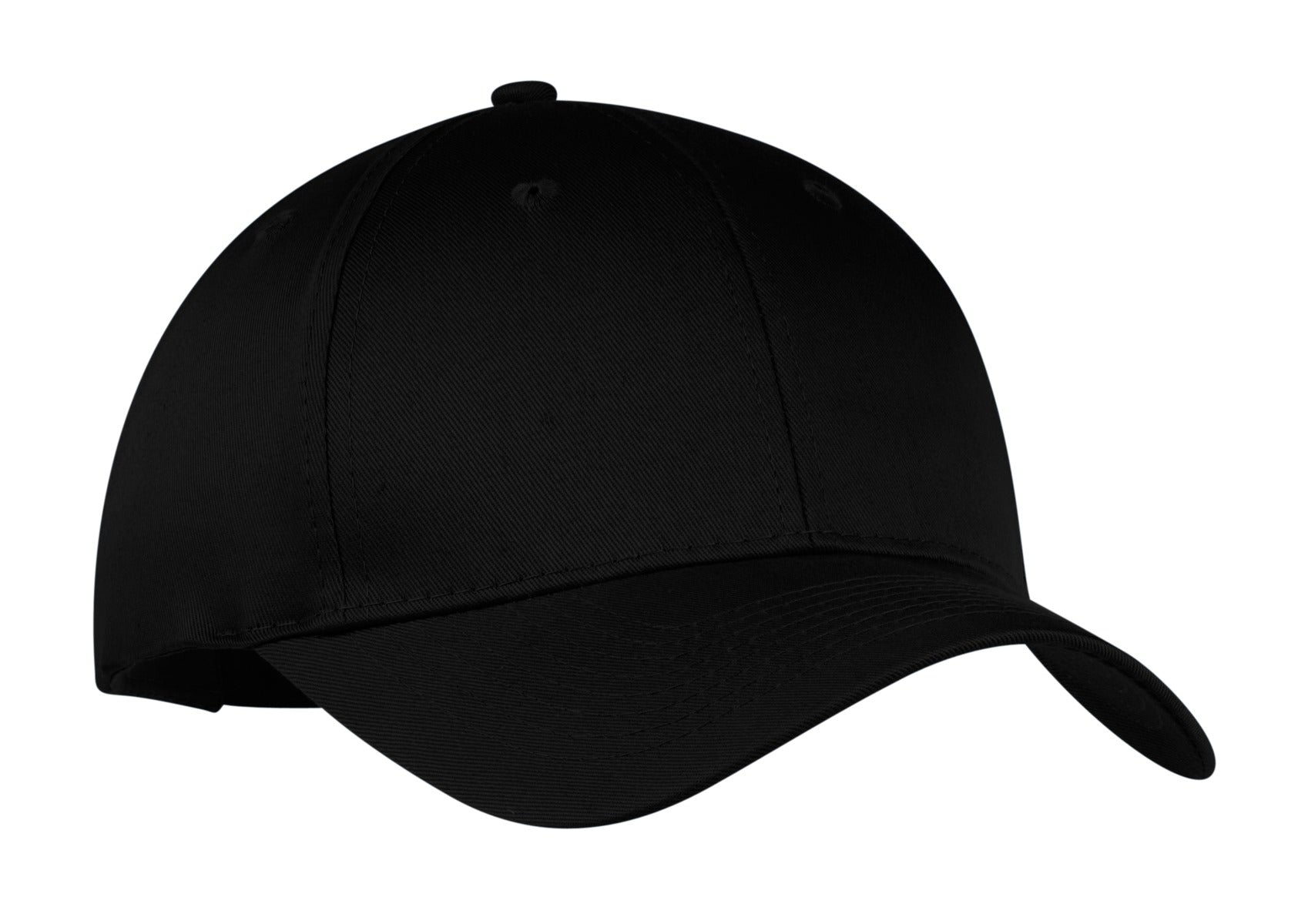 Custom Black Six-Panel Twill Cap CP80, personalized by SanCanDo Swag in Argyle, TX