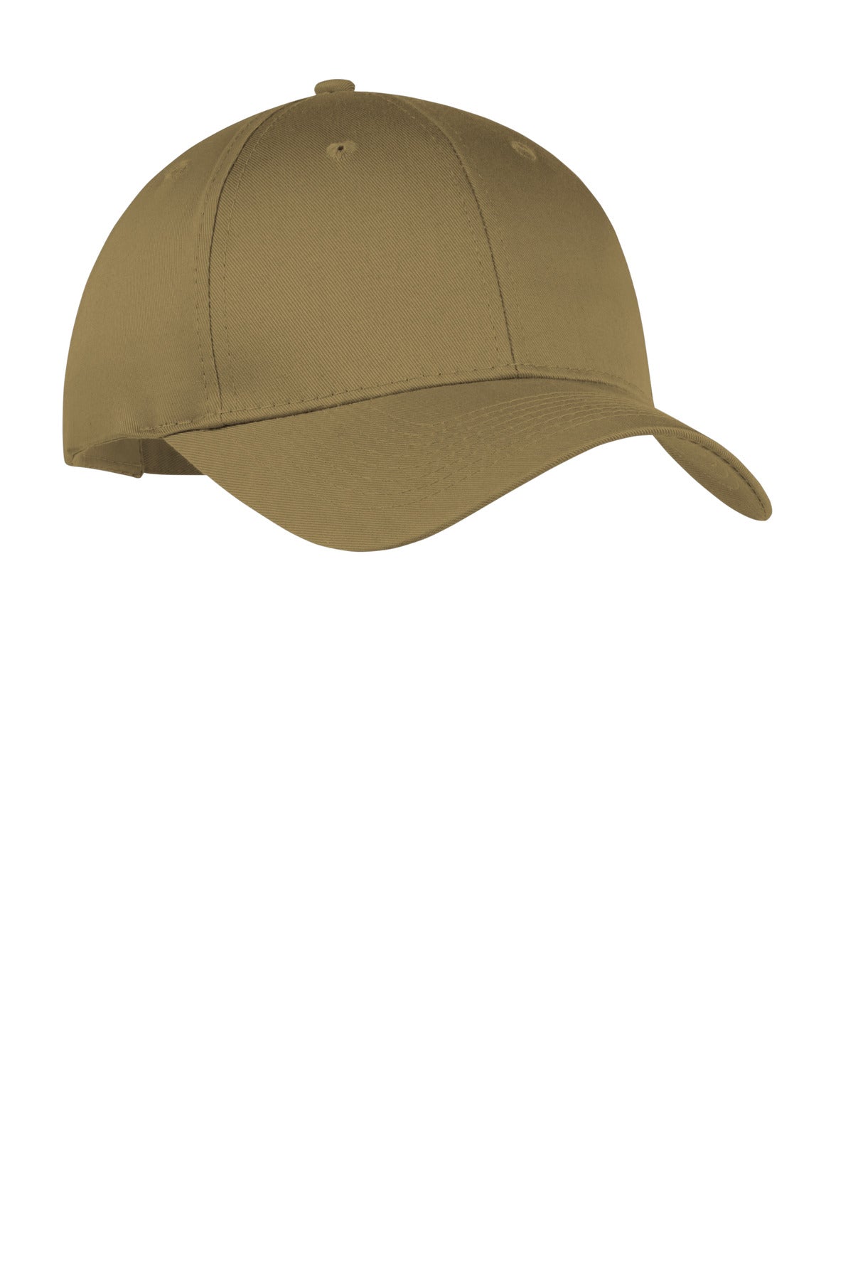 Custom Coyote Brown Six-Panel Twill Cap CP80, personalized by SanCanDo Swag in Argyle, TX