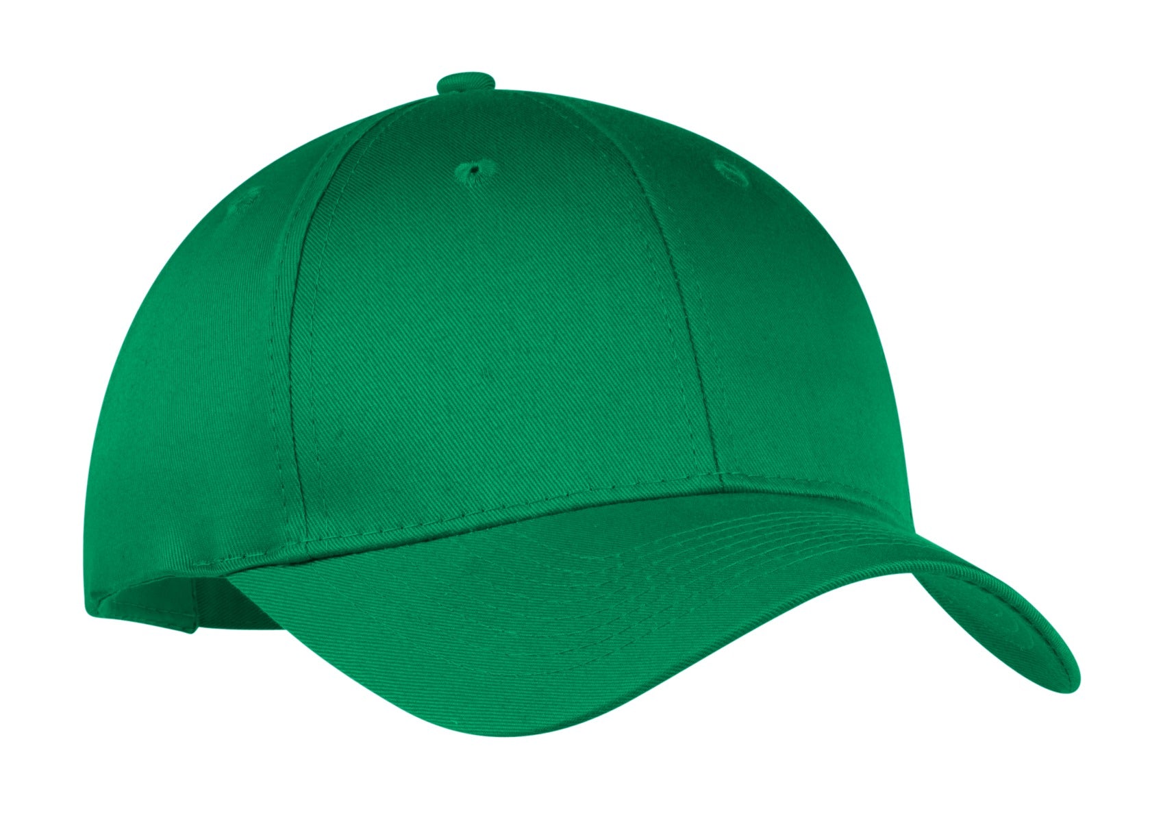 Custom Kelly Green Six-Panel Twill Cap CP80, personalized by SanCanDo Swag in Argyle, TX