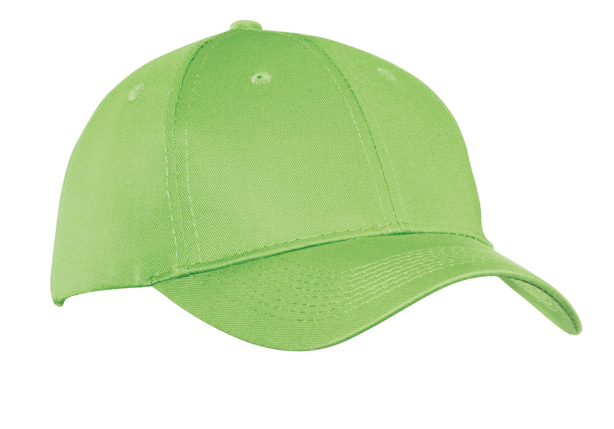 Custom Lime Six-Panel Twill Cap CP80, personalized by SanCanDo Swag in Argyle, TX