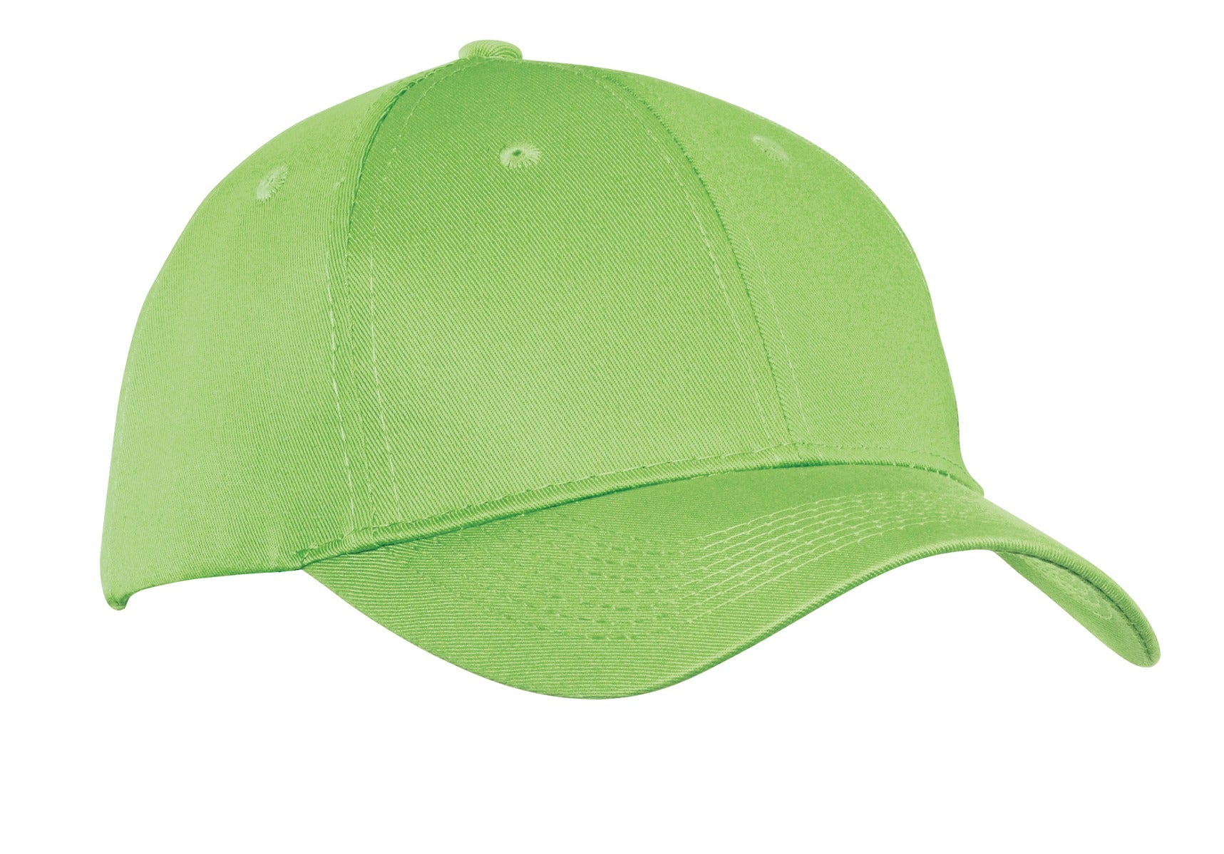 Custom Lime Six-Panel Twill Cap CP80, personalized by SanCanDo Swag in Argyle, TX