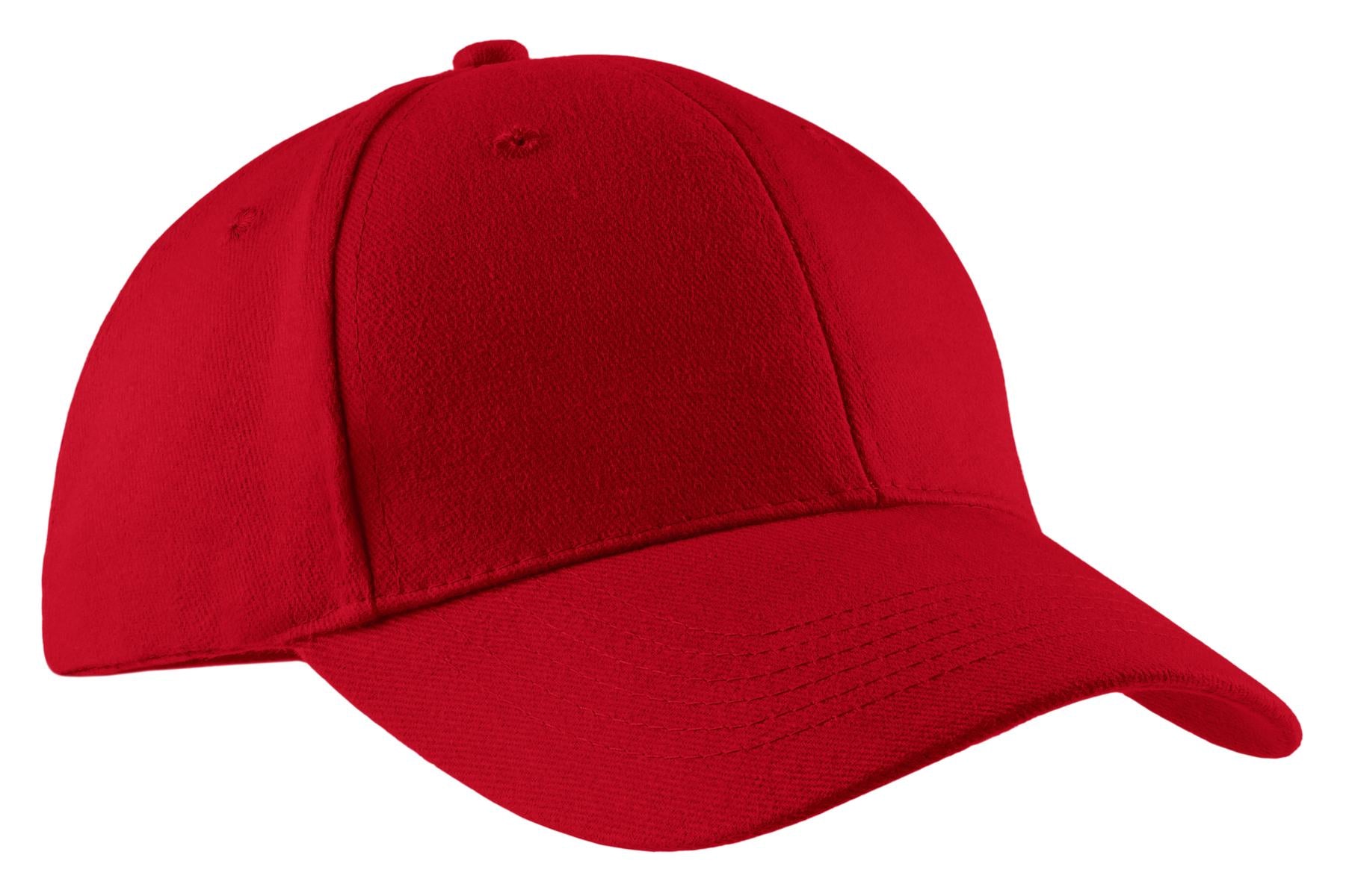 Custom Red Brushed Twill Cap CP82, personalized by SanCanDo Swag in Argyle, TX
