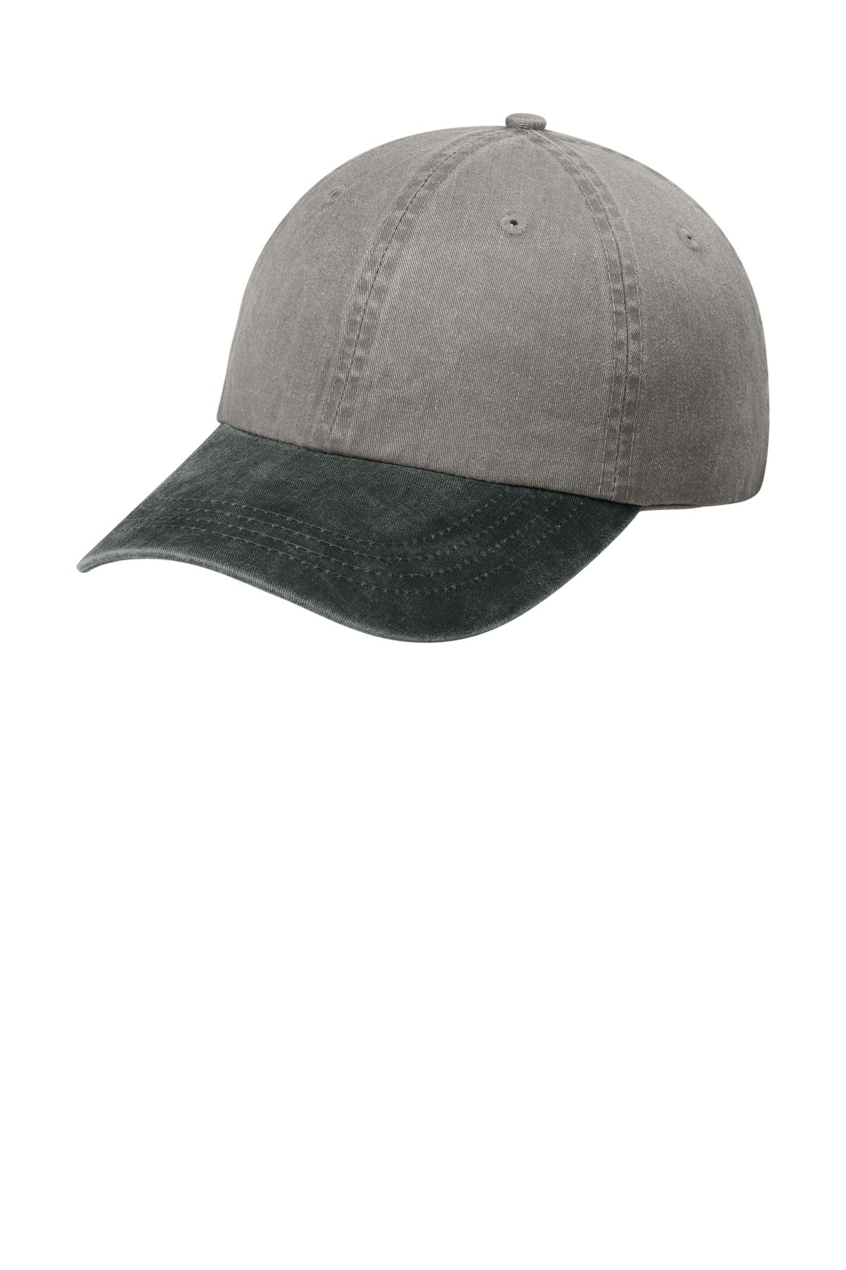 Custom Pebble/ Black Two-Tone Pigment-Dyed Cap CP83, personalized by SanCanDo Swag in Argyle, TX