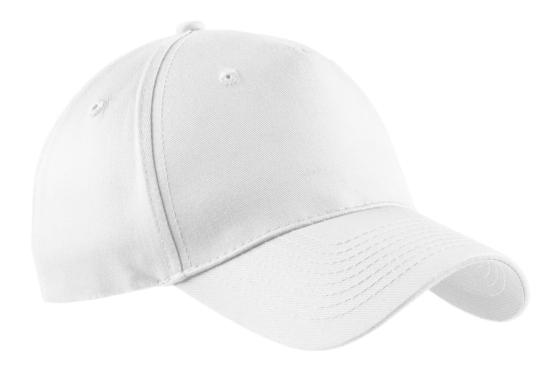 Custom White Five-Panel Twill Cap CP86, personalized by SanCanDo Swag in Argyle, TX