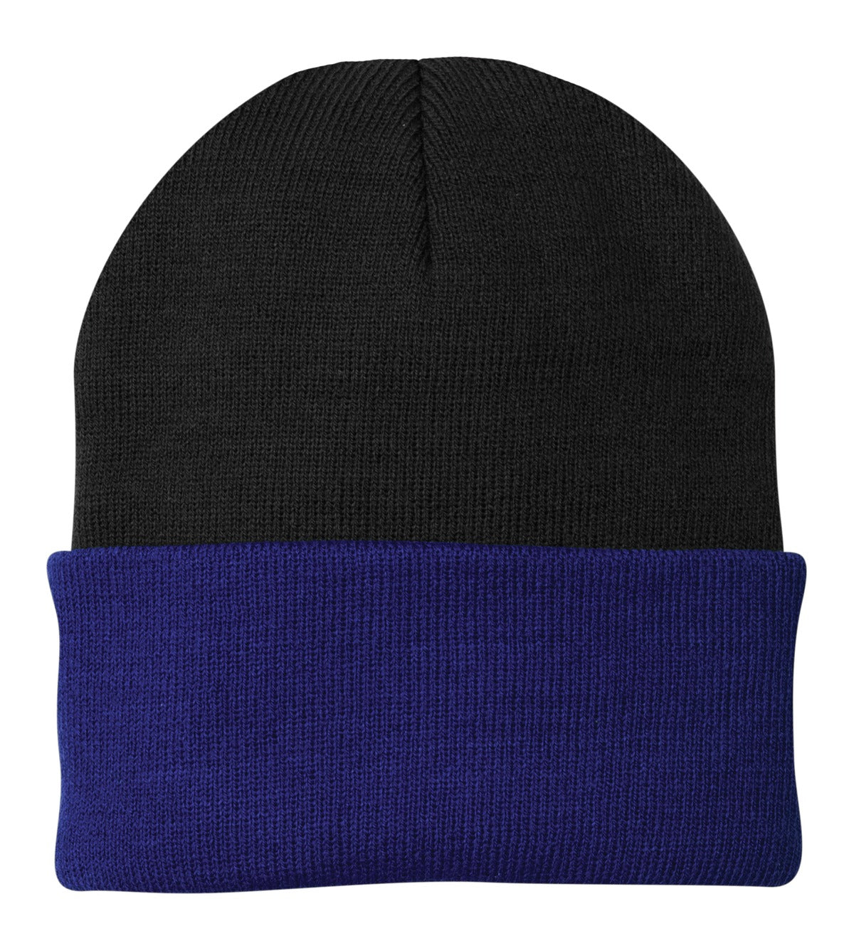 Custom Black/ Athletic Royal Knit Cap CP90, personalized by SanCanDo Swag in Argyle, TX