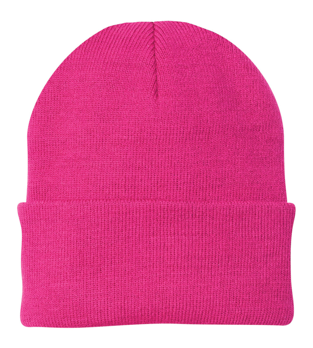 Custom Neon Pink Glo Knit Cap CP90, personalized by SanCanDo Swag in Argyle, TX