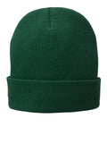Custom Athletic Green Fleece-Lined Knit Cap CP90L, personalized by SanCanDo Swag in Argyle, TX