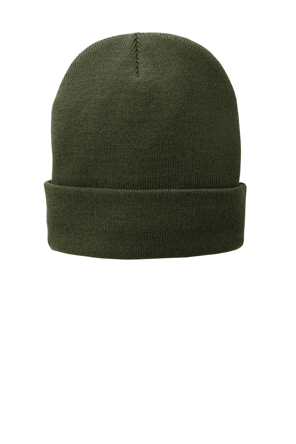 Custom Olive Drab Green Fleece-Lined Knit Cap CP90L, personalized by SanCanDo Swag in Argyle, TX