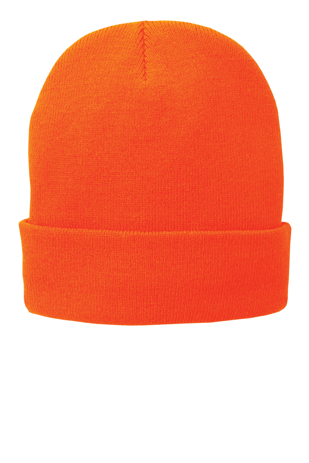 Custom Athletic Orange Fleece-Lined Knit Cap CP90L, personalized by SanCanDo Swag in Argyle, TX