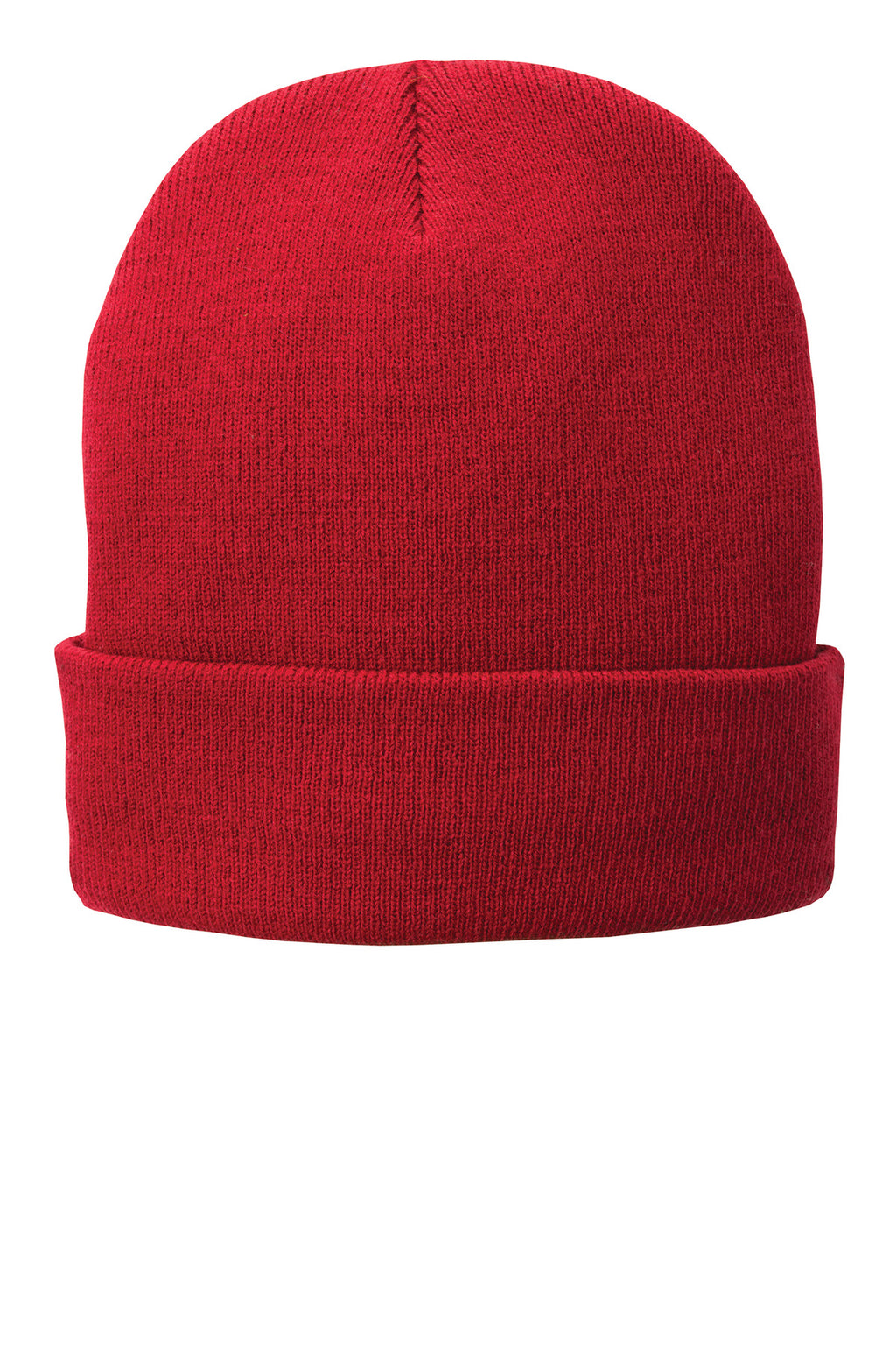 Custom Athletic Red Fleece-Lined Knit Cap CP90L, personalized by SanCanDo Swag in Argyle, TX