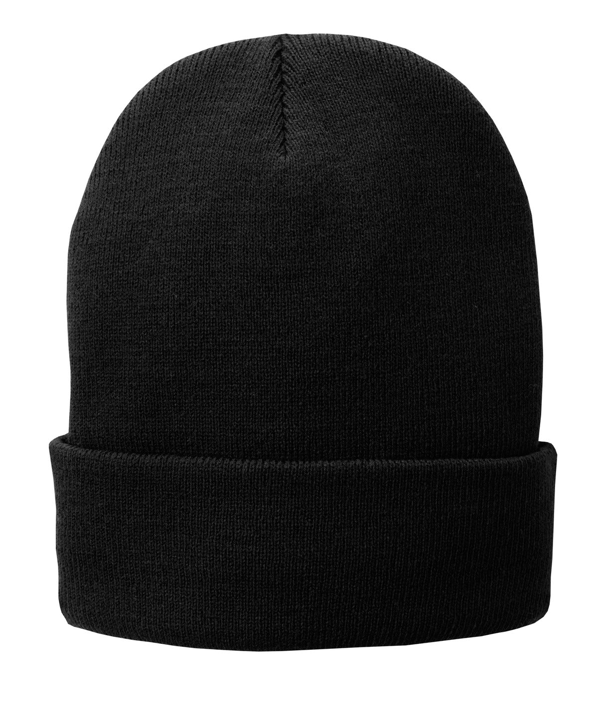 Custom Black Fleece-Lined Knit Cap CP90L, personalized by SanCanDo Swag in Argyle, TX