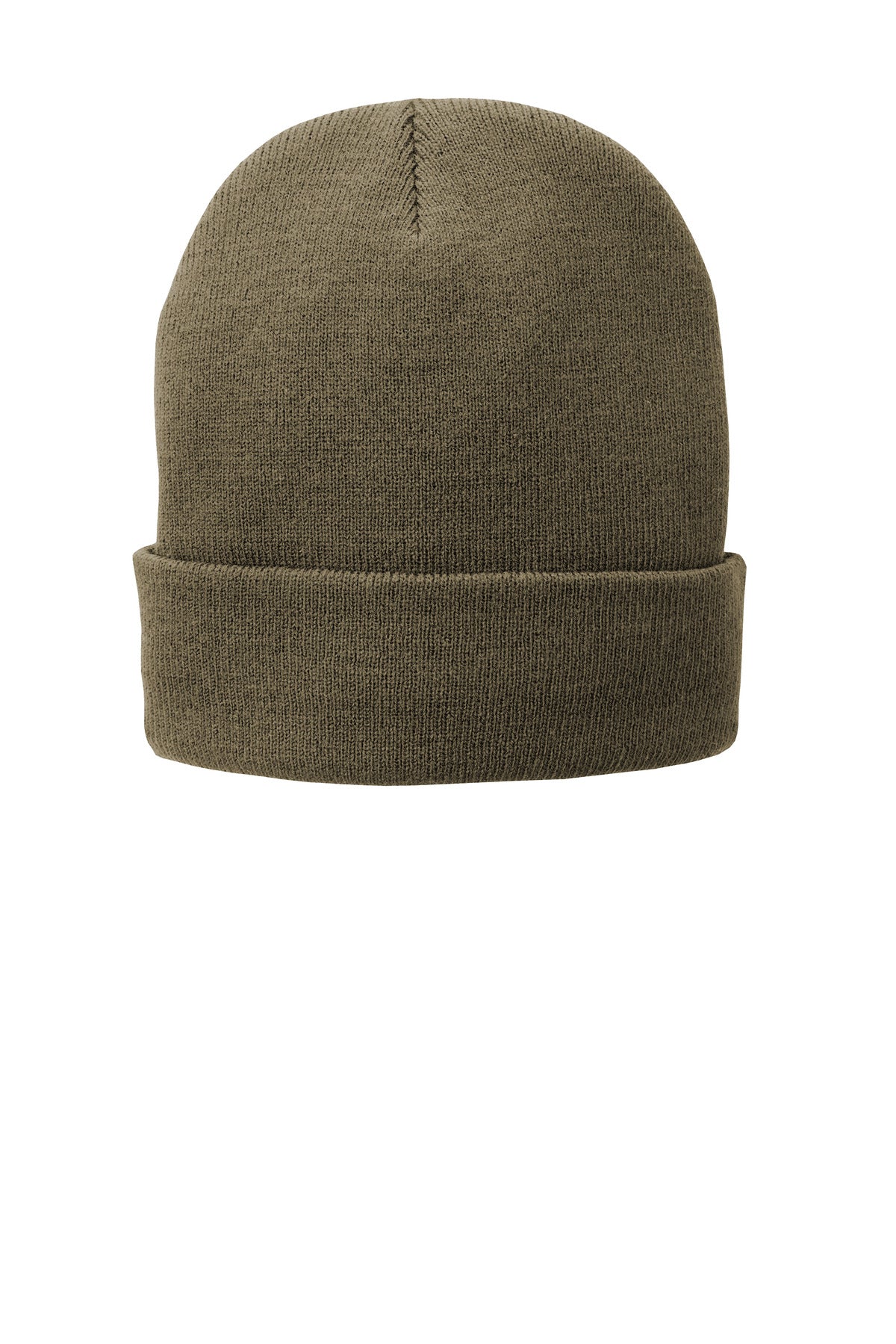 Custom Coyote Brown Fleece-Lined Knit Cap CP90L, personalized by SanCanDo Swag in Argyle, TX