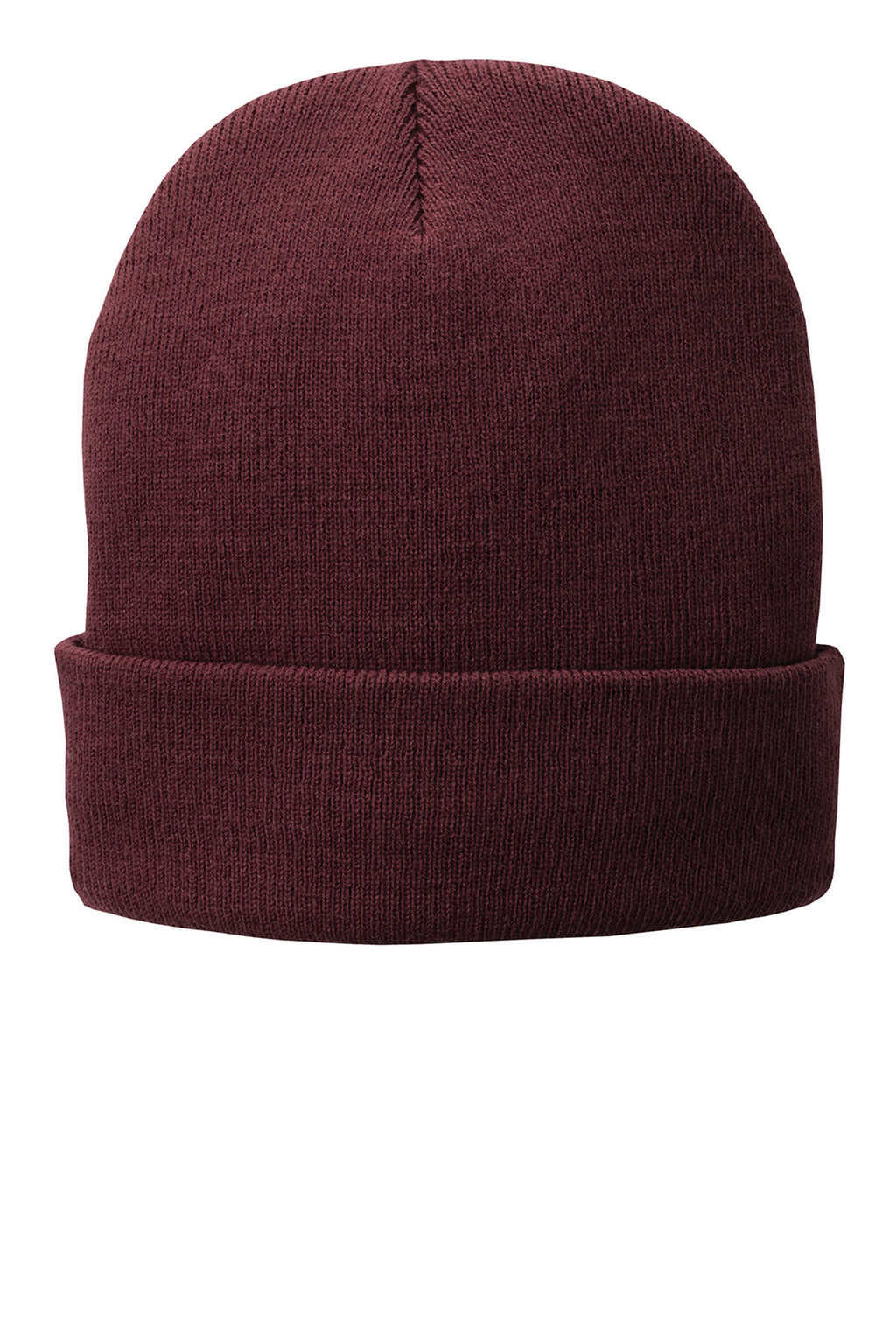 Custom Maroon Fleece-Lined Knit Cap CP90L, personalized by SanCanDo Swag in Argyle, TX