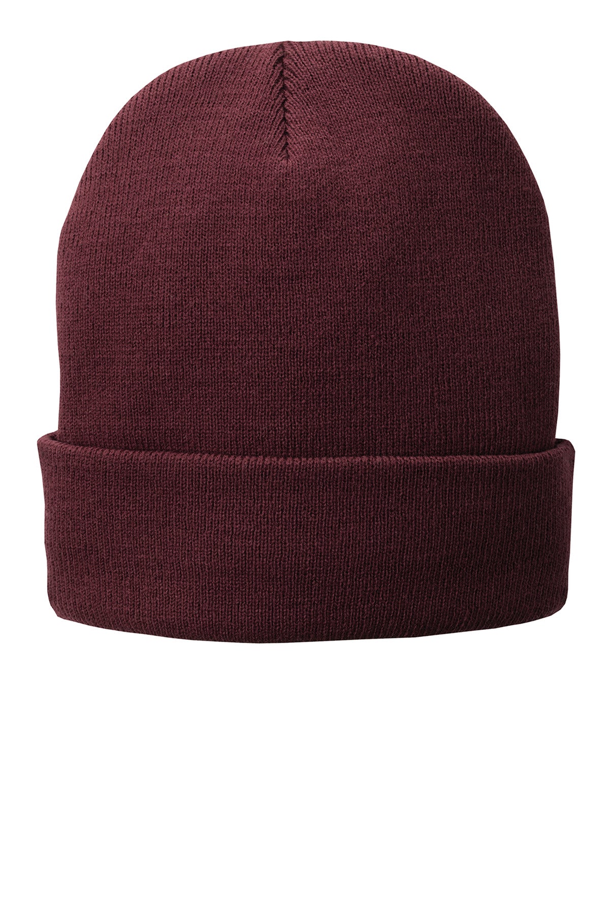 Custom Maroon Fleece-Lined Knit Cap CP90L, personalized by SanCanDo Swag in Argyle, TX