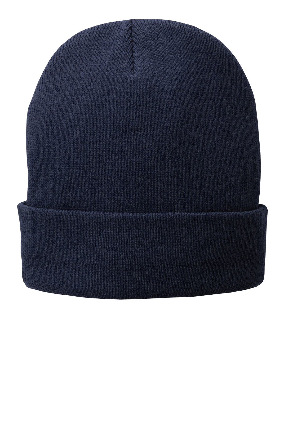Custom Navy Fleece-Lined Knit Cap CP90L, personalized by SanCanDo Swag in Argyle, TX