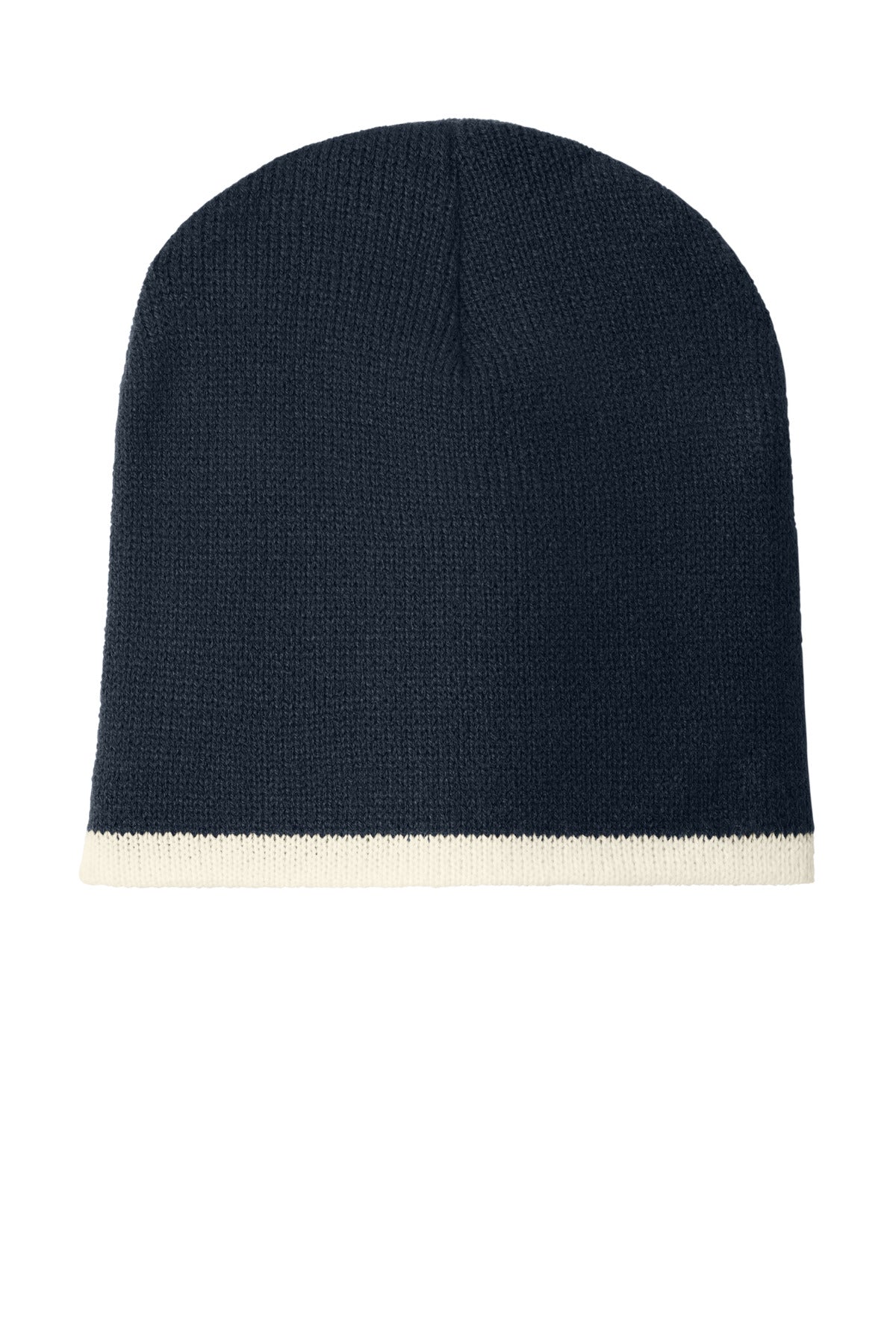 Custom Navy/ Natural Beanie Cap CP91, personalized by SanCanDo Swag in Argyle, TX