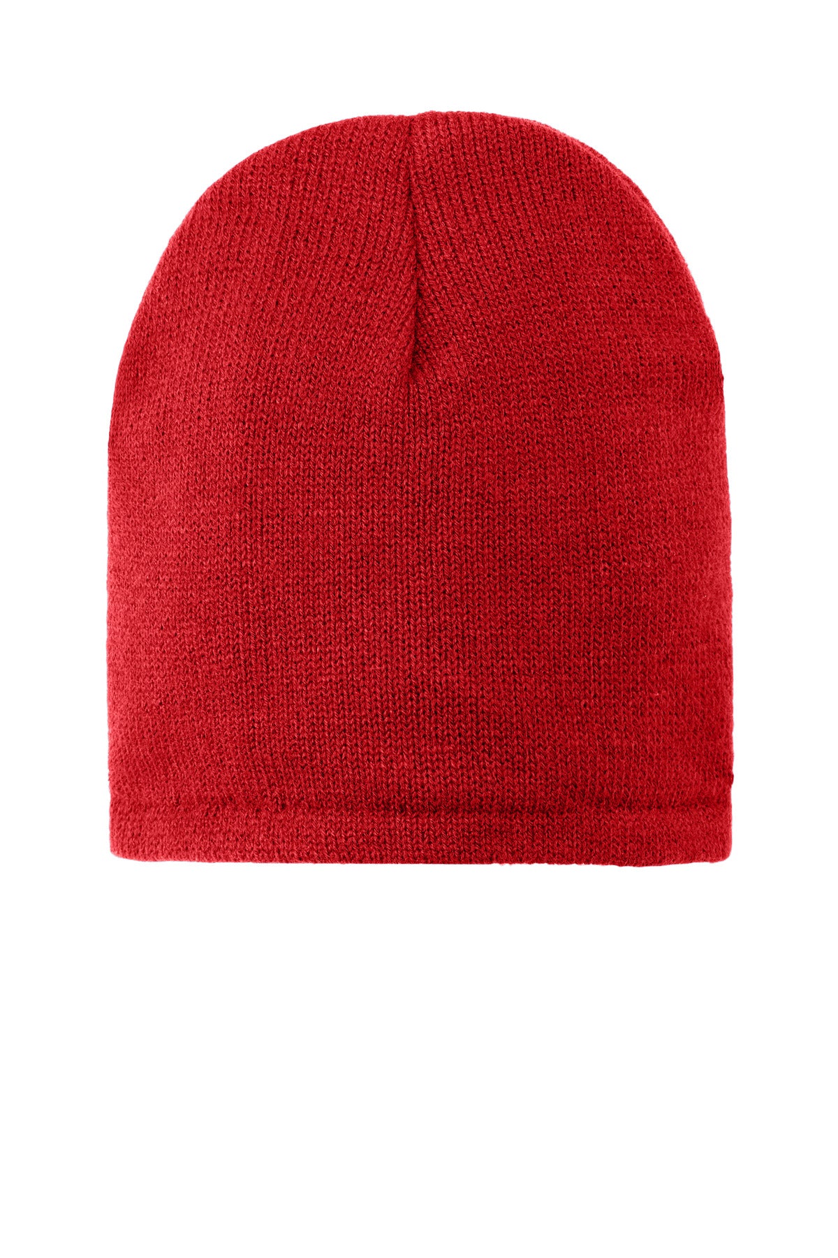 Custom Athletic Red Fleece-Lined Beanie Cap CP91L, personalized by SanCanDo Swag in Argyle, TX