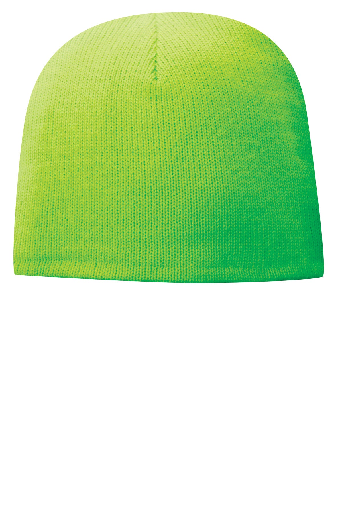 Custom Neon Green Fleece-Lined Beanie Cap CP91L, personalized by SanCanDo Swag in Argyle, TX