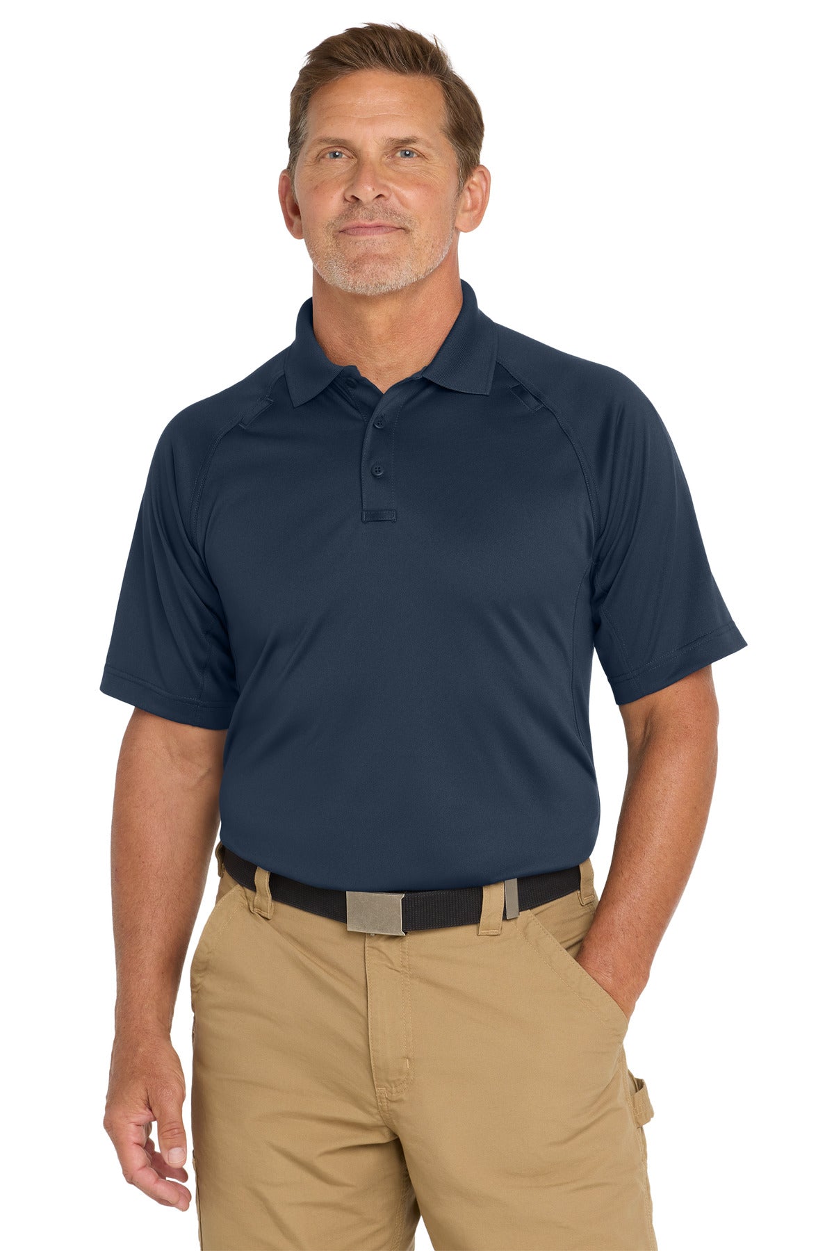 Custom Dark Navy Select Snag-Proof Tactical Polo CS410, personalized by SanCanDo Swag in Argyle, TX