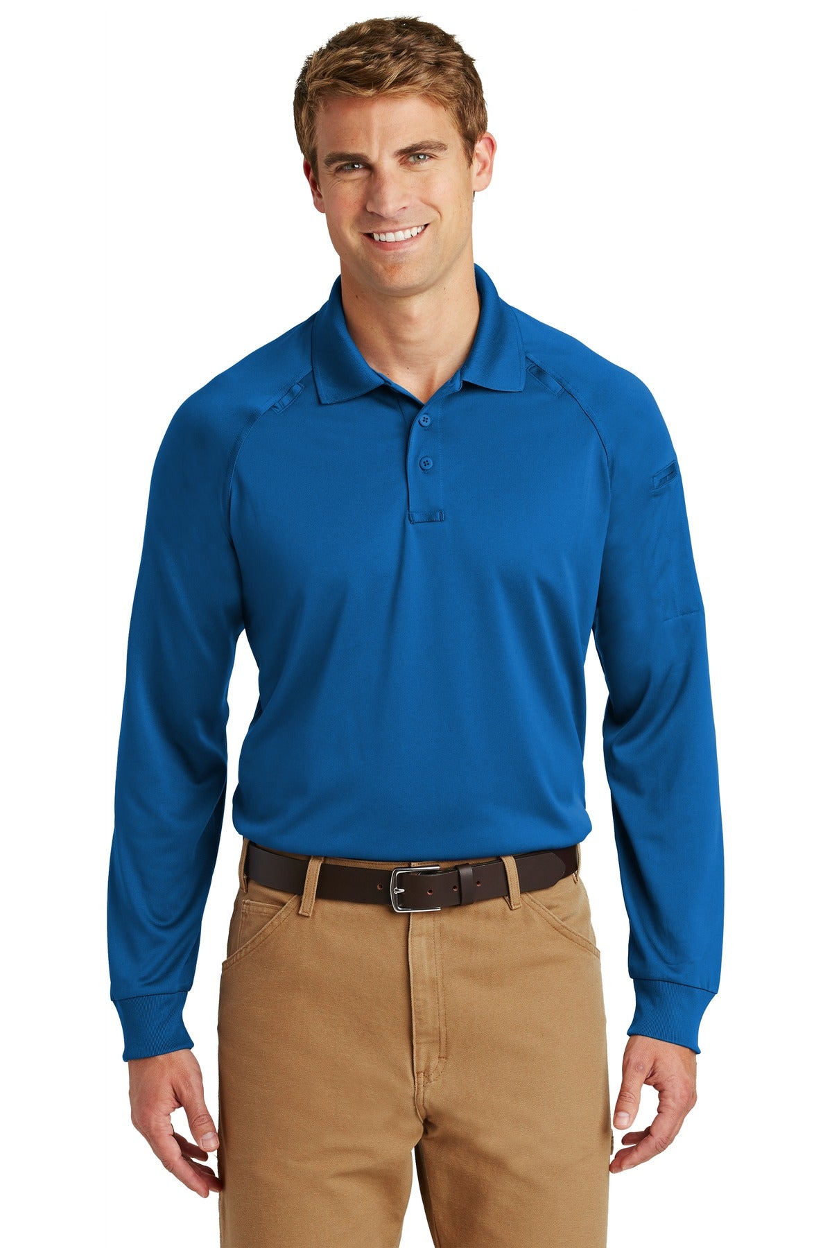 Custom Royal Sleeve Snag-Proof Tactical Polo CS410LS, personalized by SanCanDo Swag in Argyle, TX