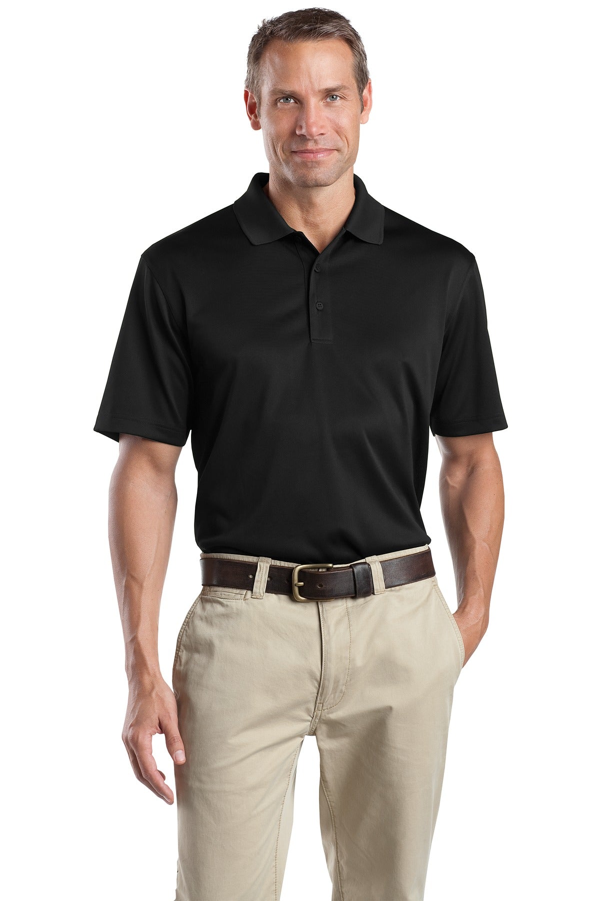 Custom Black Select Snag-Proof Polo CS412, personalized by SanCanDo Swag in Argyle, TX