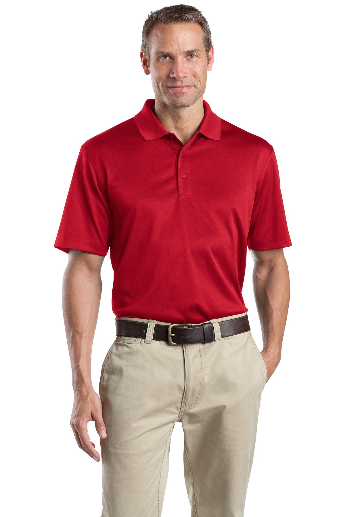Custom Red Select Snag-Proof Polo CS412, personalized by SanCanDo Swag in Argyle, TX