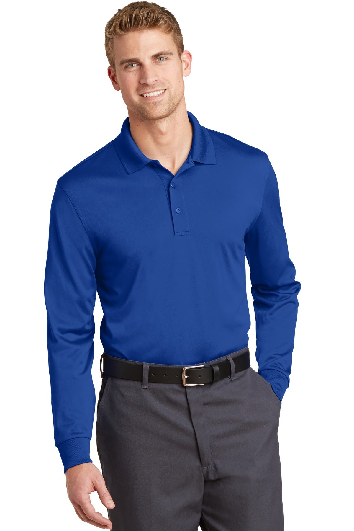 Custom Royal Select Snag-Proof Long Sleeve Polo CS412LS, personalized by SanCanDo Swag in Argyle, TX