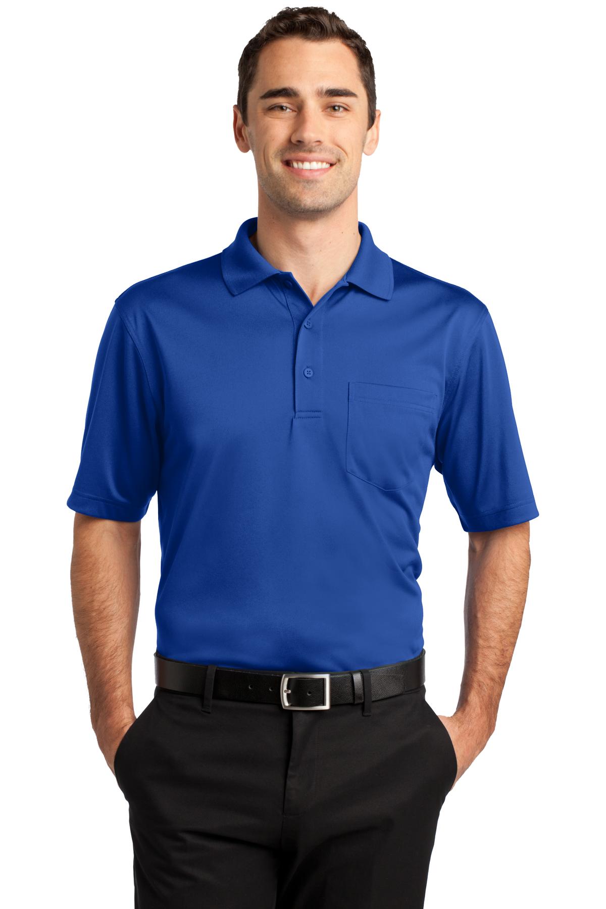Custom Royal Select Snag-Proof Pocket Polo CS412P, personalized by SanCanDo Swag in Argyle, TX