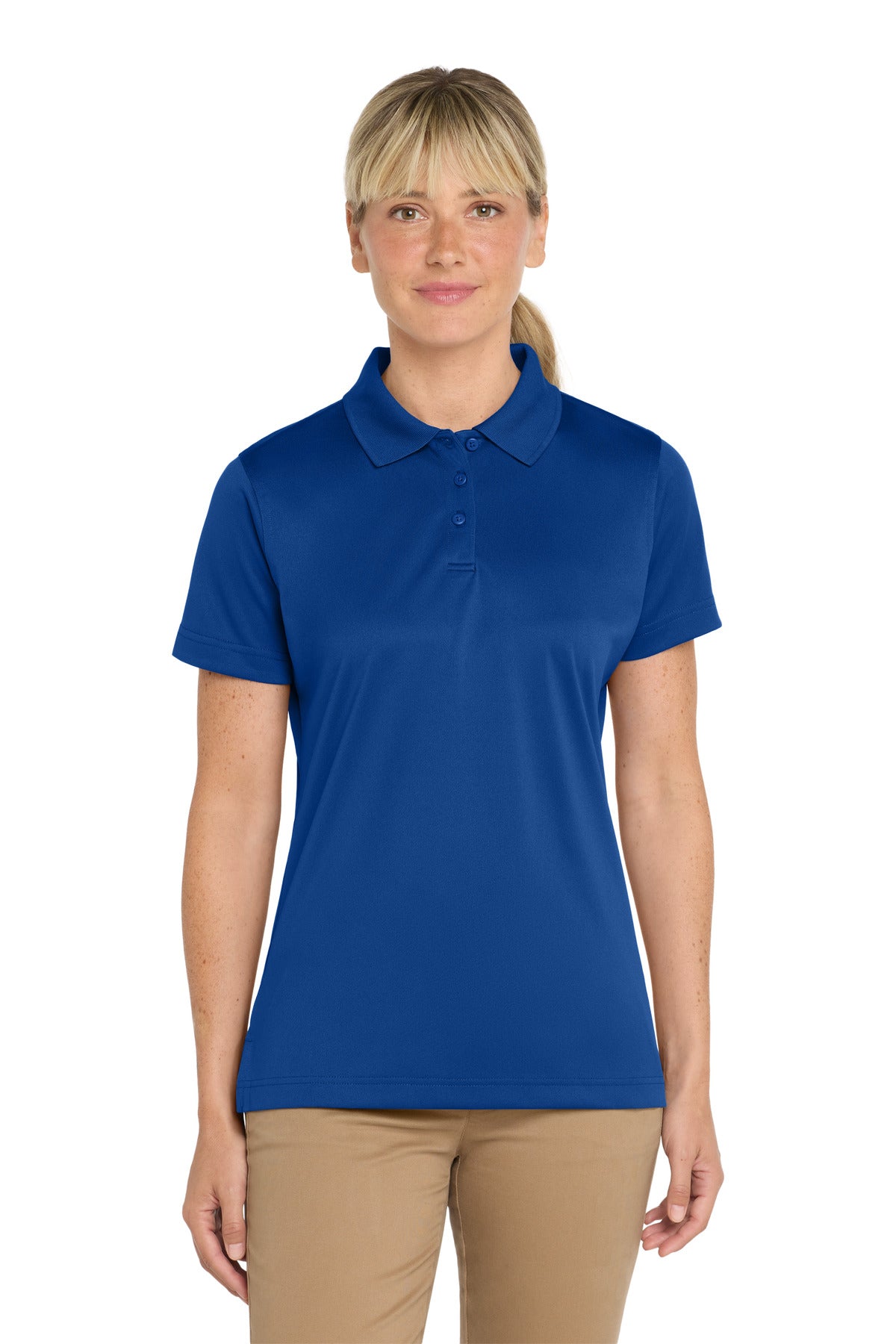 Custom Royal Women's Select Snag-Proof Polo CS413, personalized by SanCanDo Swag in Argyle, TX