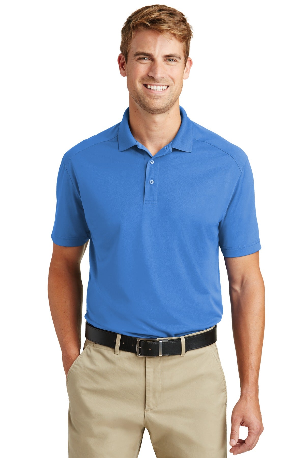 Custom Blue Lake Select Lightweight Snag-Proof Polo CS418, personalized by SanCanDo Swag in Argyle, TX