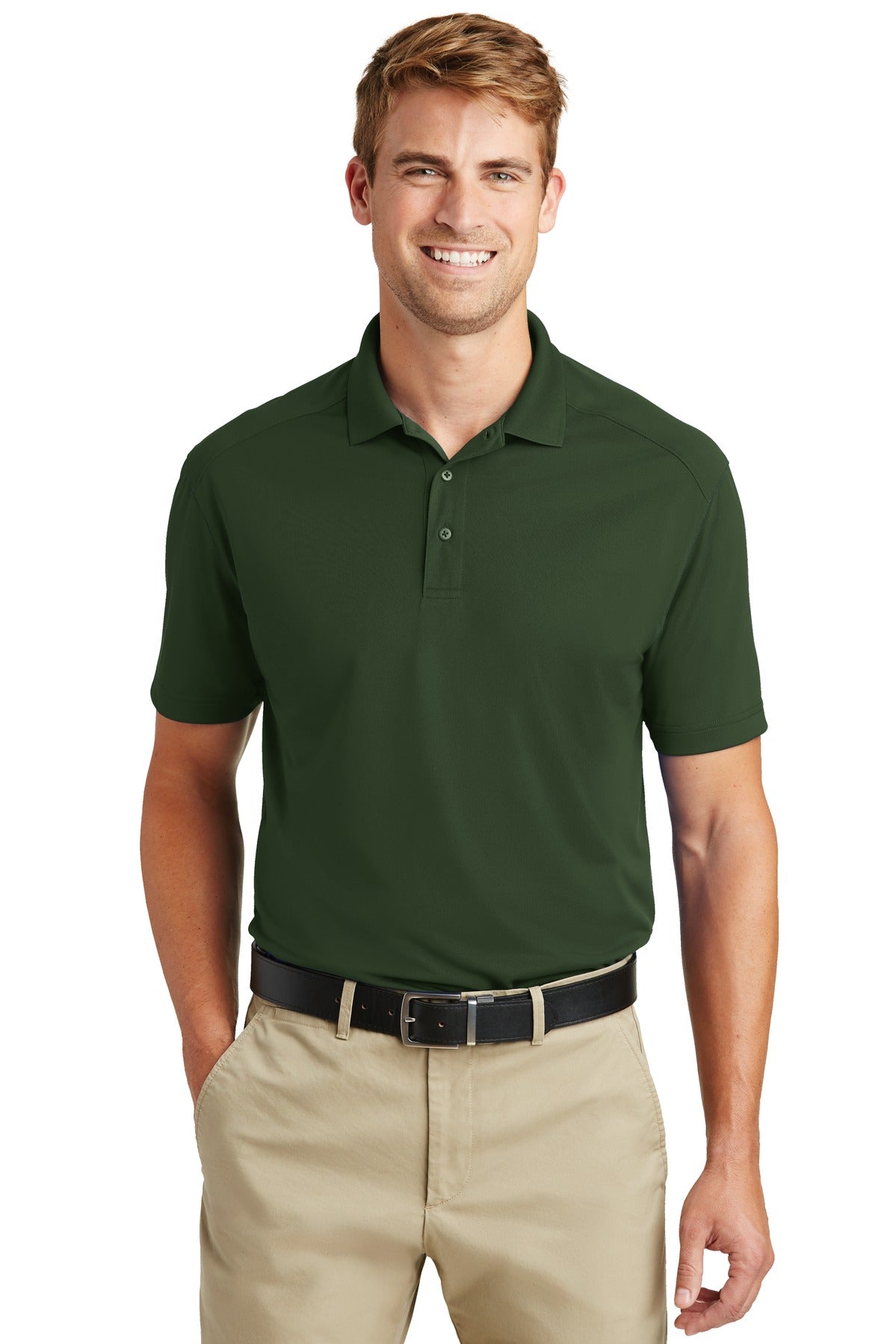 Custom Dark Green Select Lightweight Snag-Proof Polo CS418, personalized by SanCanDo Swag in Argyle, TX