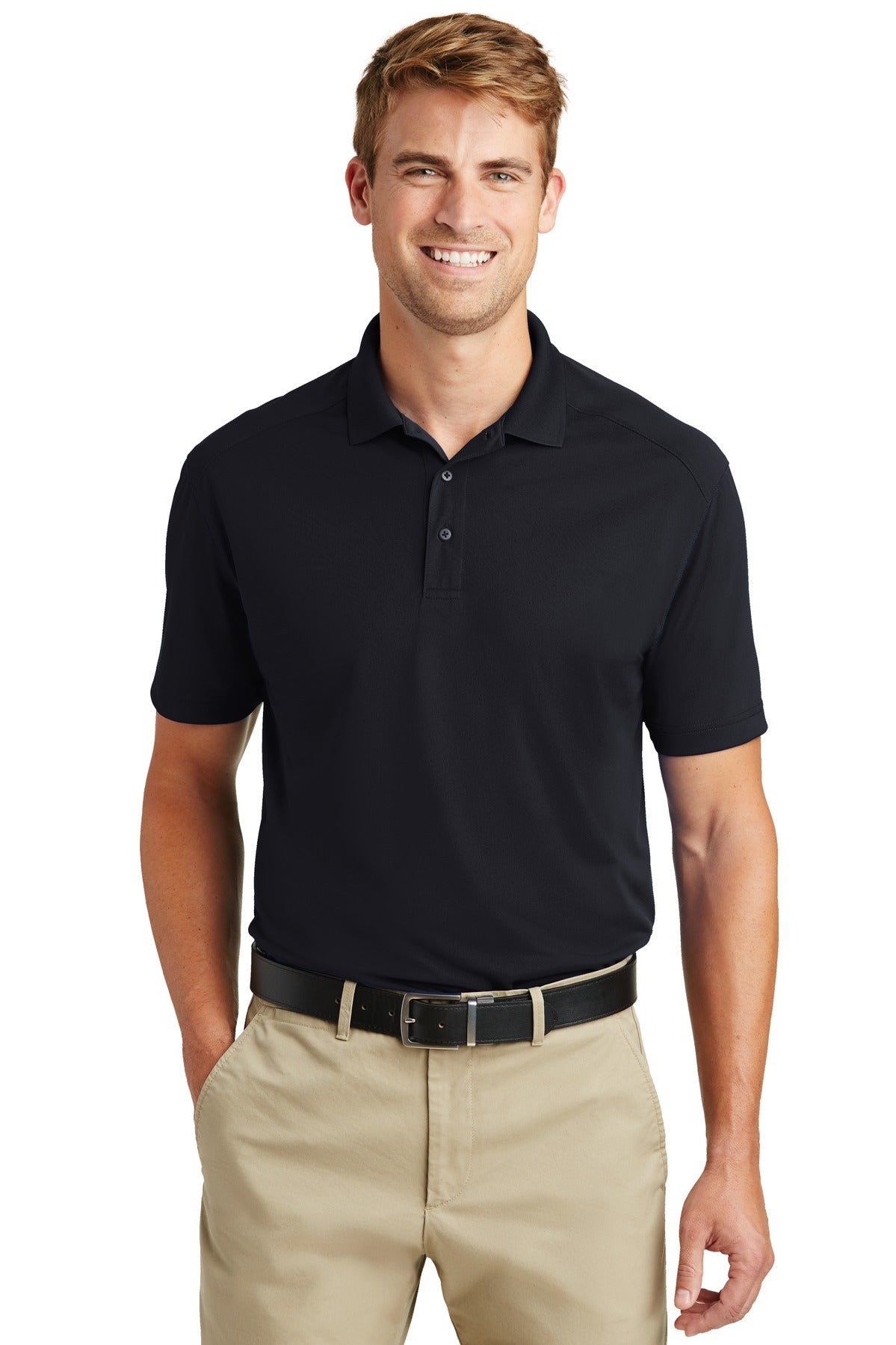 Custom Dark Navy Select Lightweight Snag-Proof Polo CS418, personalized by SanCanDo Swag in Argyle, TX