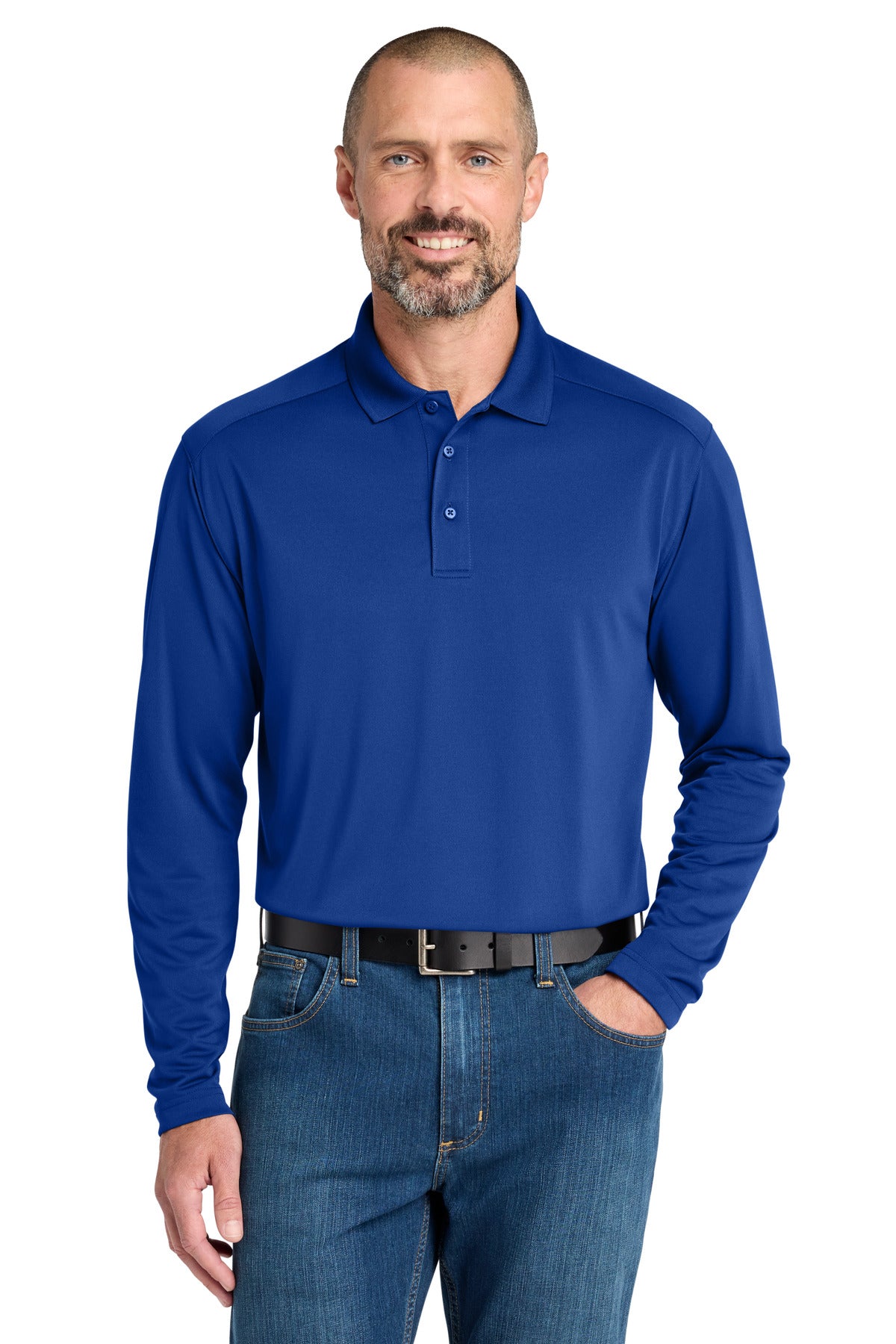 Custom Royal Select Snag-Proof Long Sleeve Polo CS418LS, personalized by SanCanDo Swag in Argyle, TX