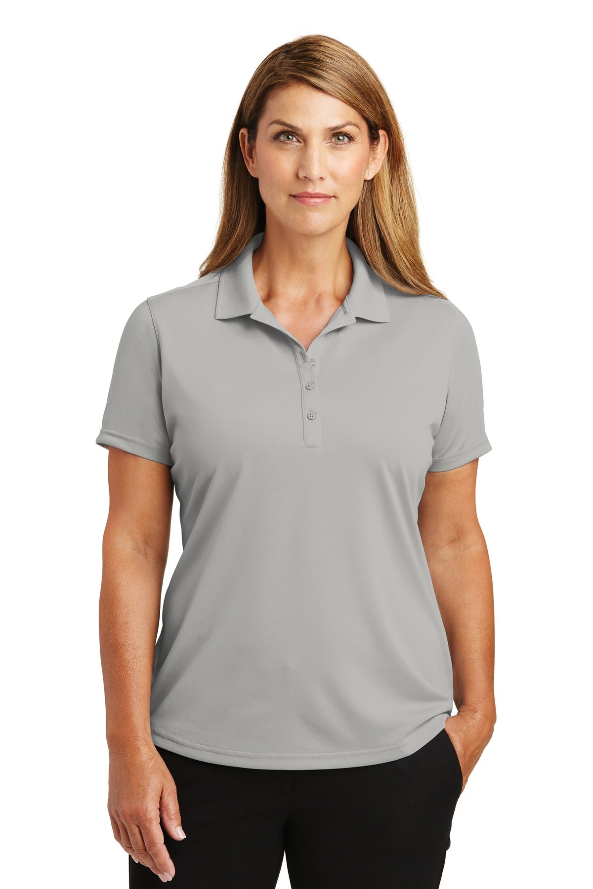 Custom Light Grey Select Lightweight Snag-Proof Polo CS419, personalized by SanCanDo Swag in Argyle, TX