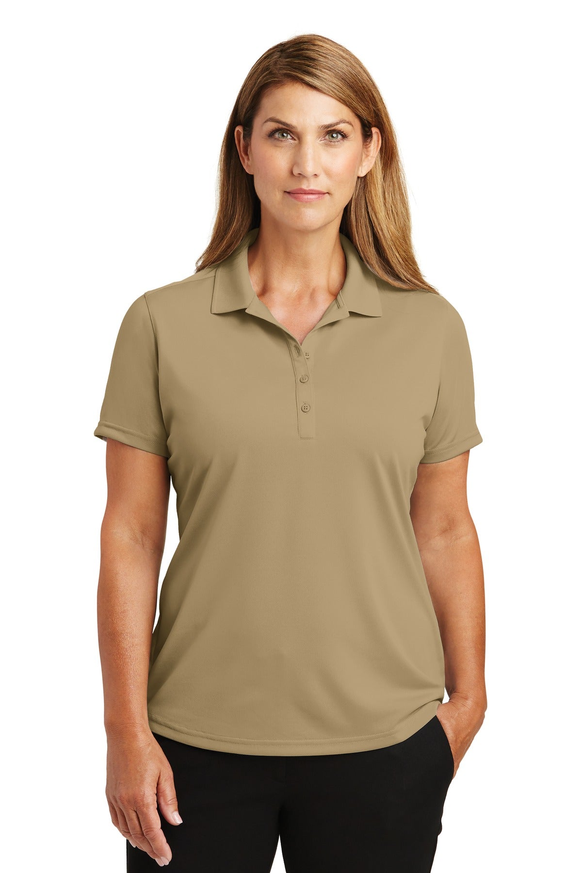 Custom Tan Select Lightweight Snag-Proof Polo CS419, personalized by SanCanDo Swag in Argyle, TX