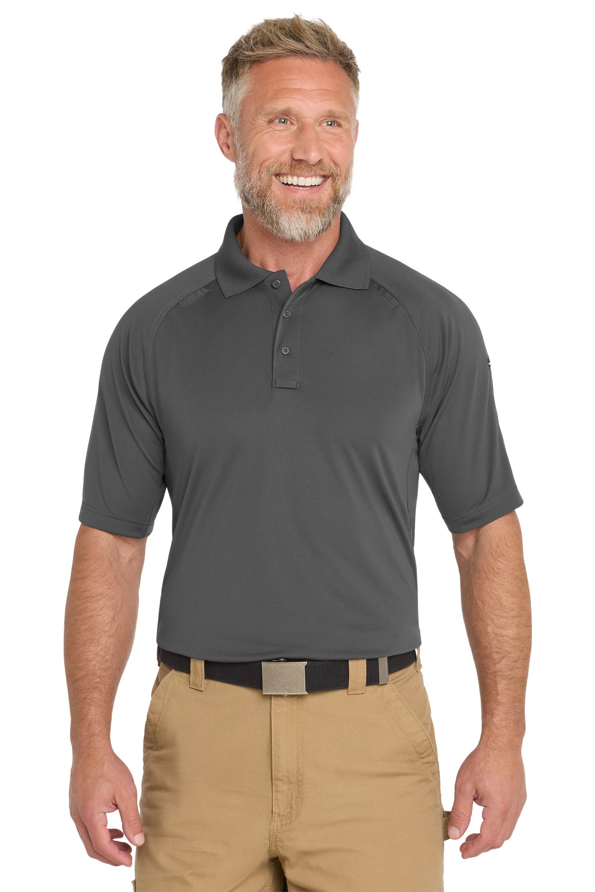 Custom Charcoal Select Snag-Proof Tactical Polo CS420, personalized by SanCanDo Swag in Argyle, TX