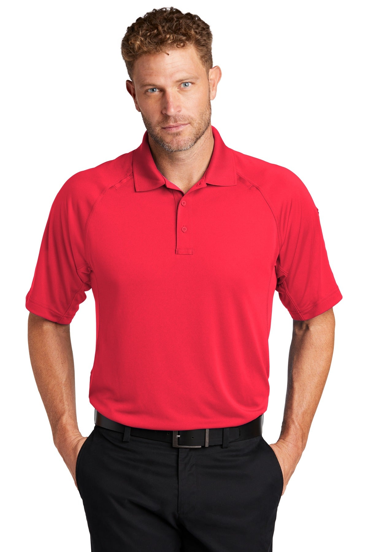 Custom Red Select Snag-Proof Tactical Polo CS420, personalized by SanCanDo Swag in Argyle, TX