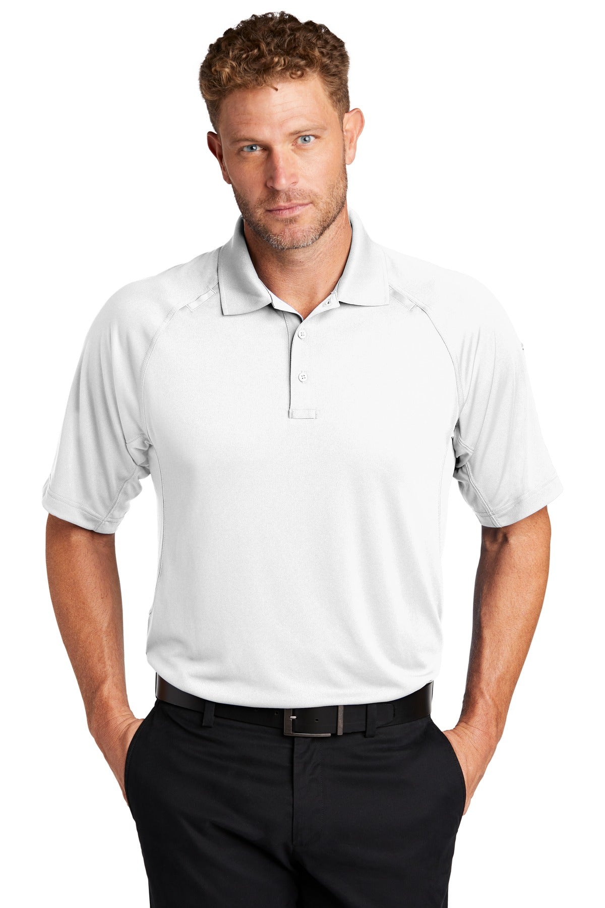Custom White Select Snag-Proof Tactical Polo CS420, personalized by SanCanDo Swag in Argyle, TX