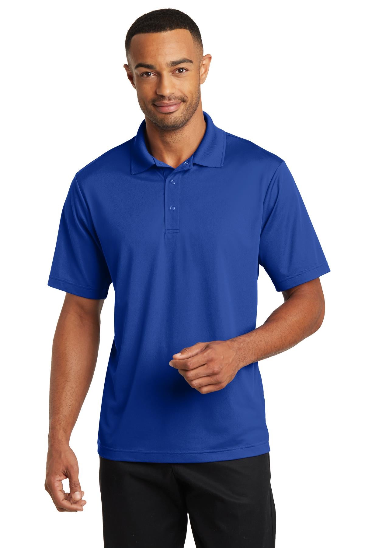 Custom True Royal Micropique Gripper Polo CS421, personalized by SanCanDo Swag in Argyle, TX