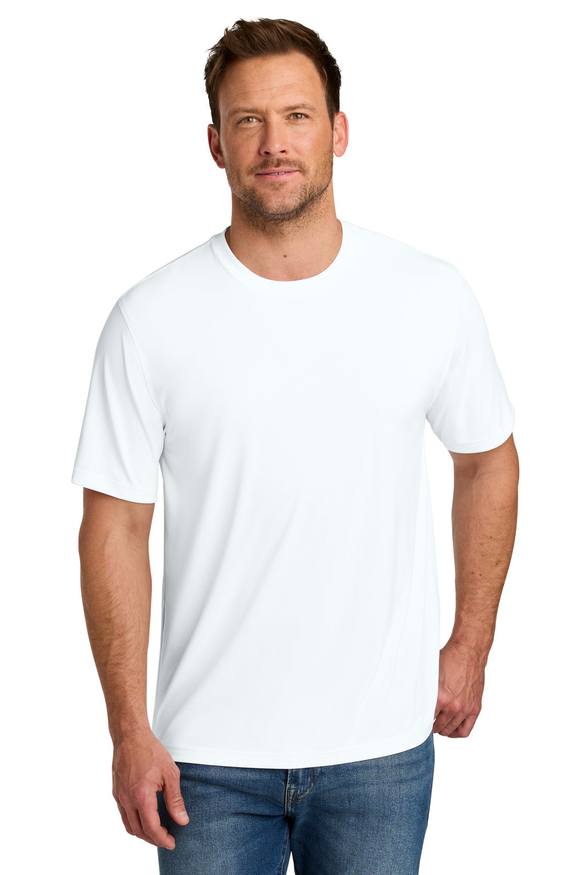 Custom White Workwear Pro Tee CS440, personalized by SanCanDo Swag in Argyle, TX