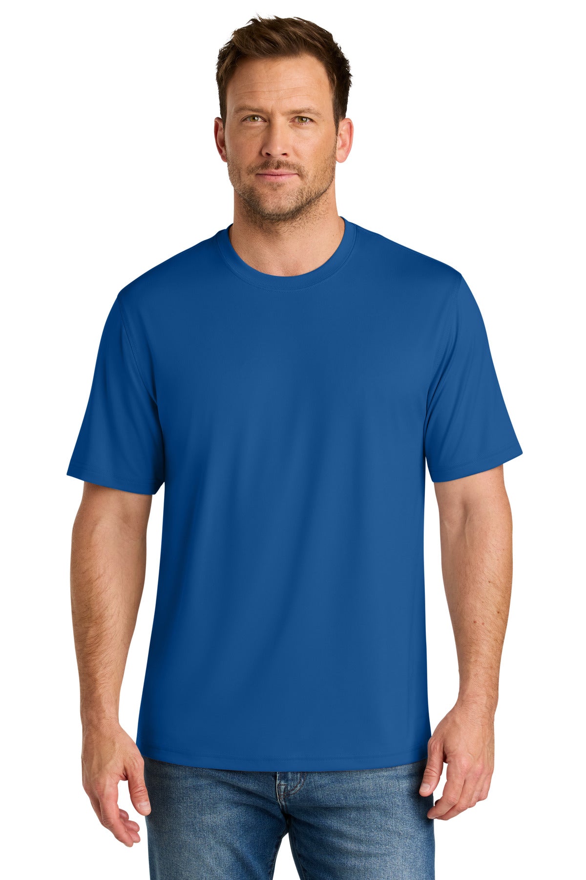 Custom Royal Workwear Pro Tee CS440, personalized by SanCanDo Swag in Argyle, TX