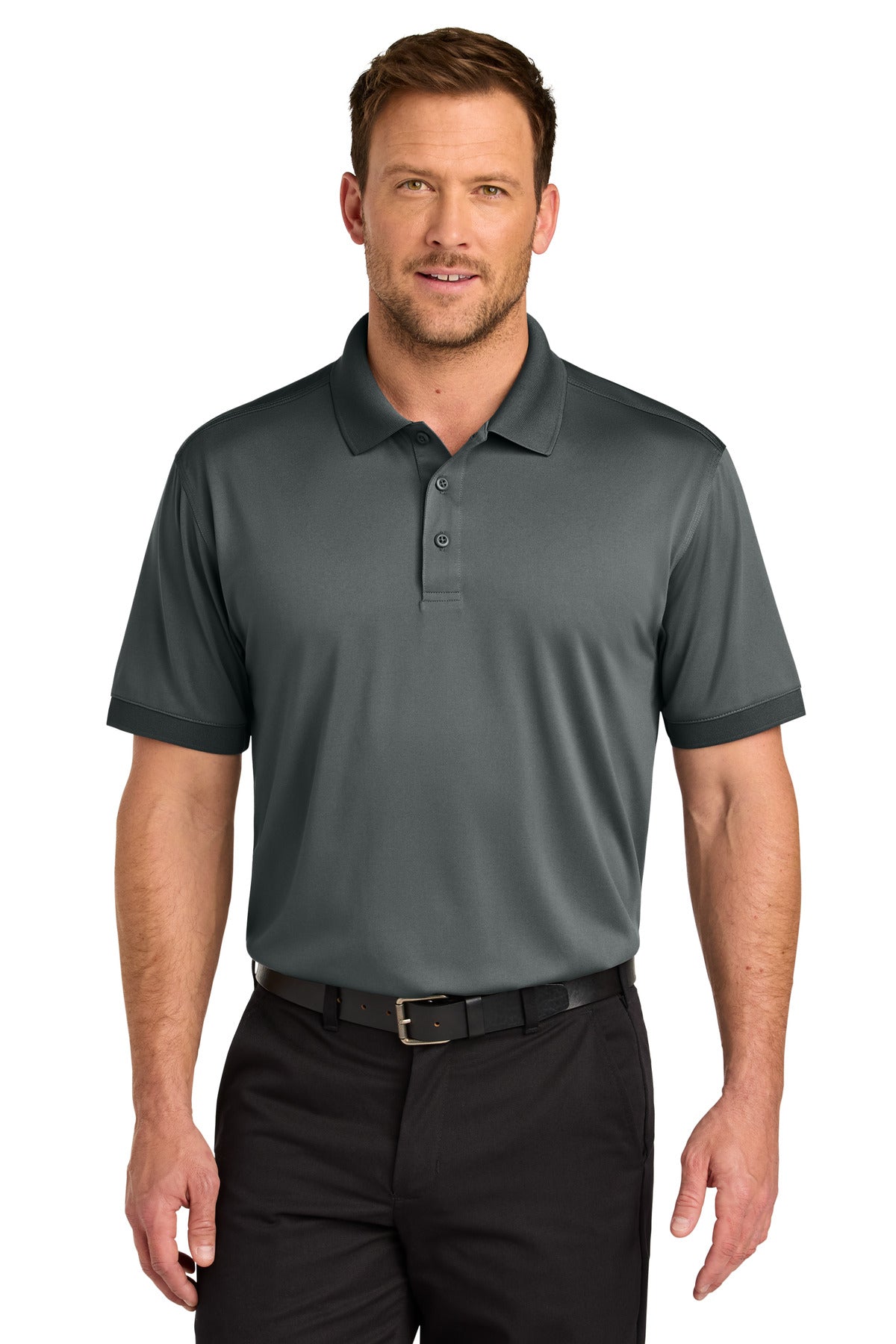 Custom Metal Grey Workwear Pro Polo CS450, personalized by SanCanDo Swag in Argyle, TX